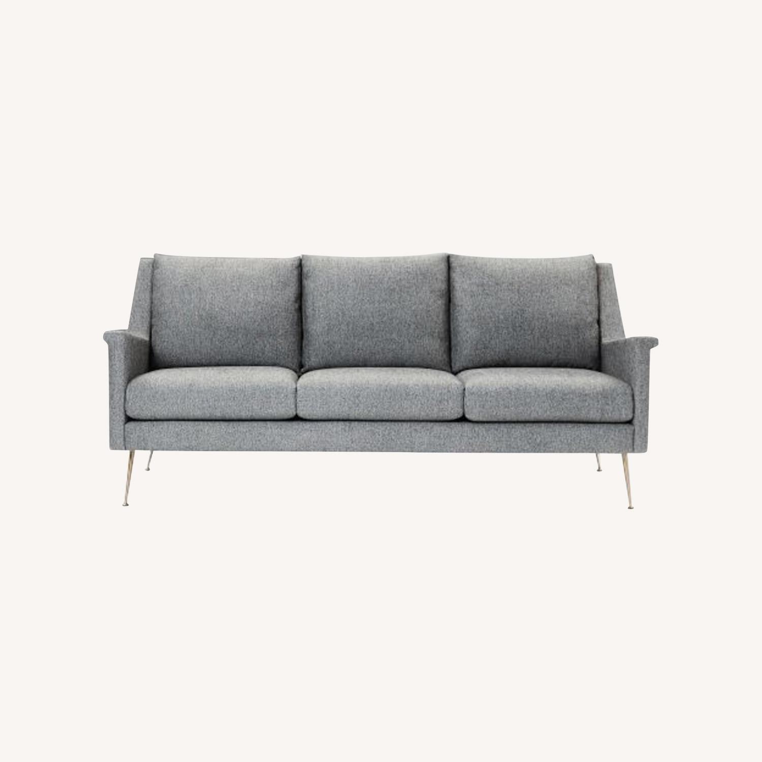 West Elm Carlo Dark Gray Fabric 3+ Seater Sofa - image-0