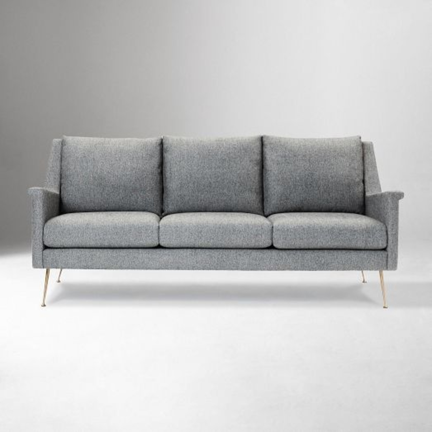 West Elm Carlo Dark Gray Fabric 3+ Seater Sofa - image-7