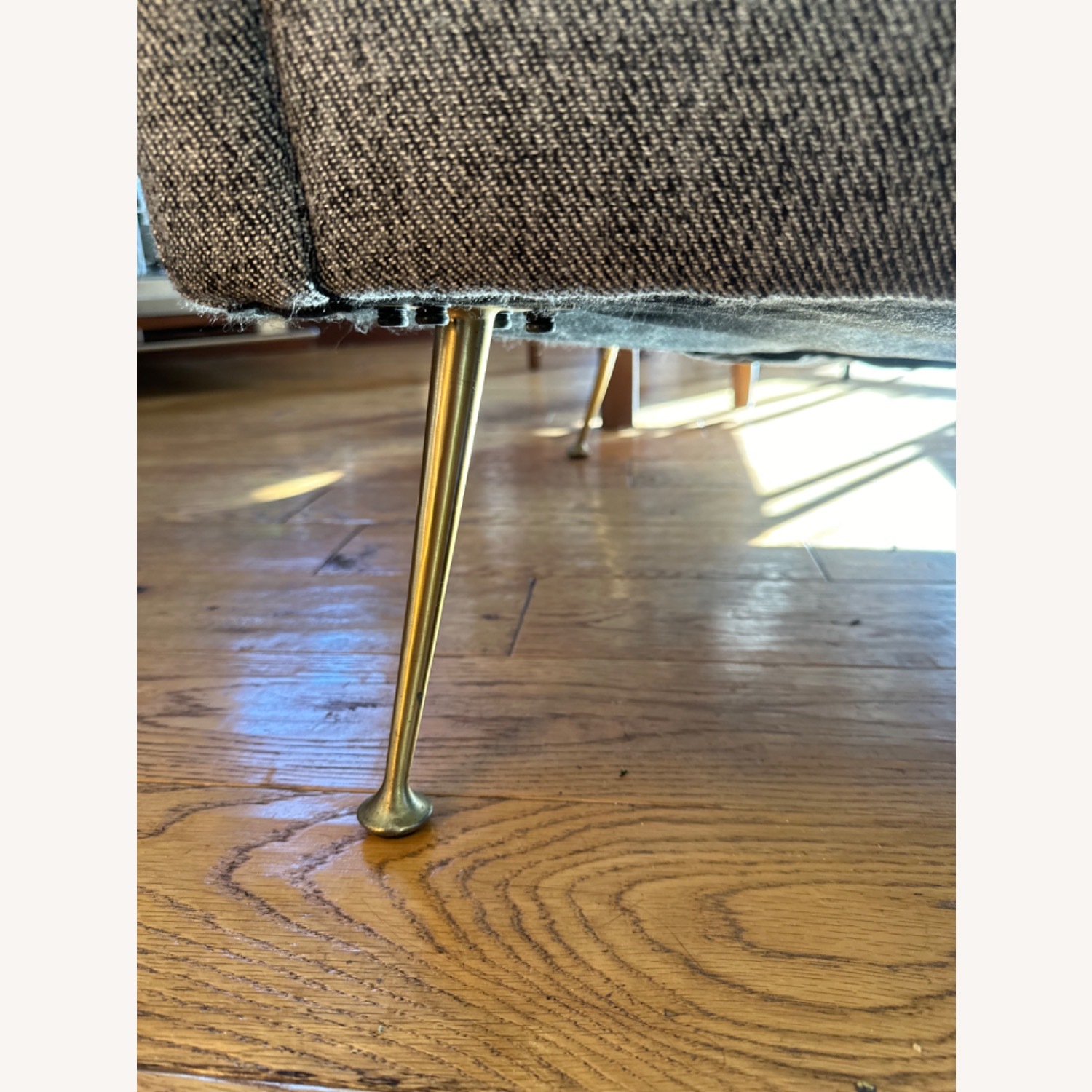 West Elm Carlo Dark Gray Fabric 3+ Seater Sofa - image-5