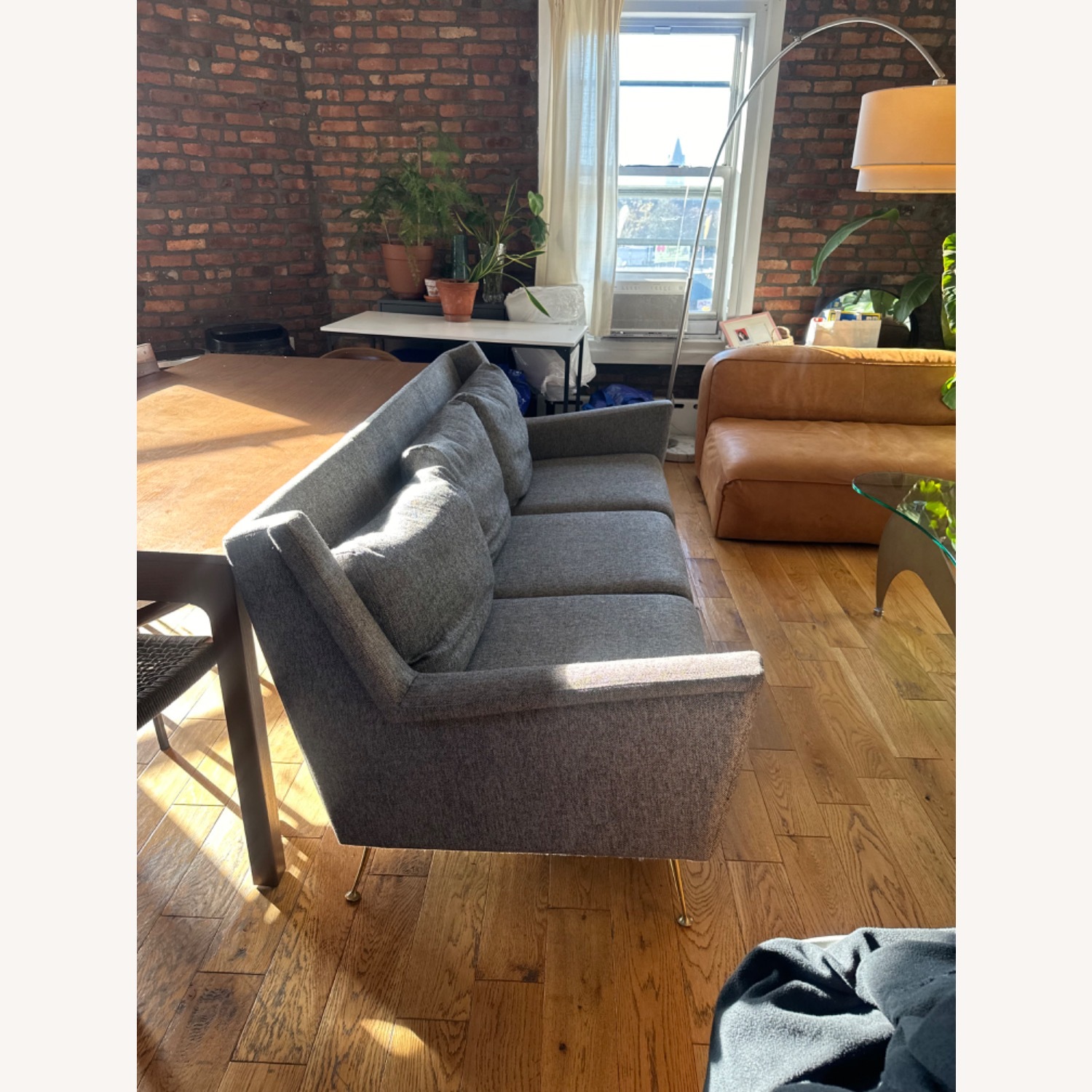 West Elm Carlo Dark Gray Fabric 3+ Seater Sofa - image-2