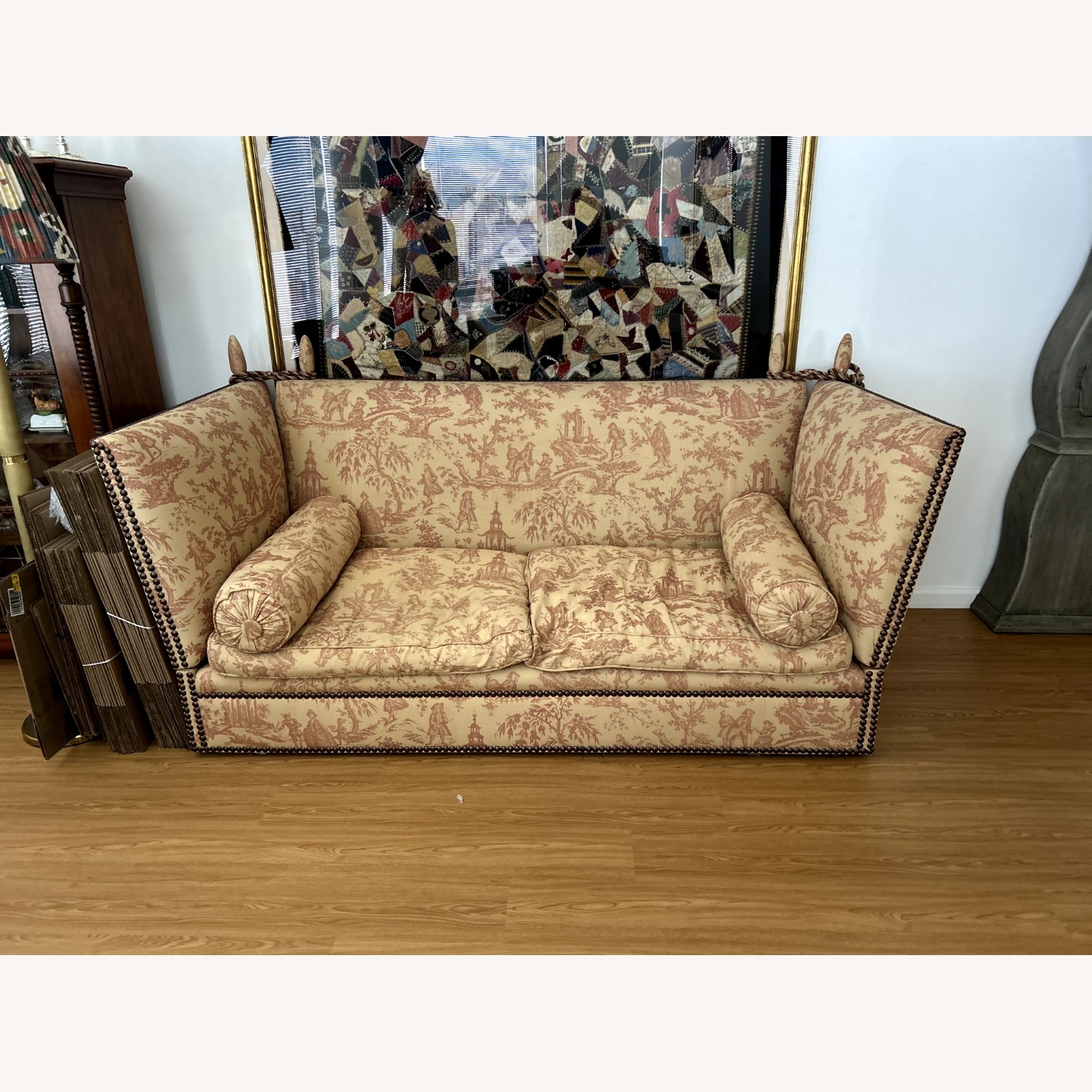 George Smith Tiplady Knole Sofa in Linen Fabric - image-1