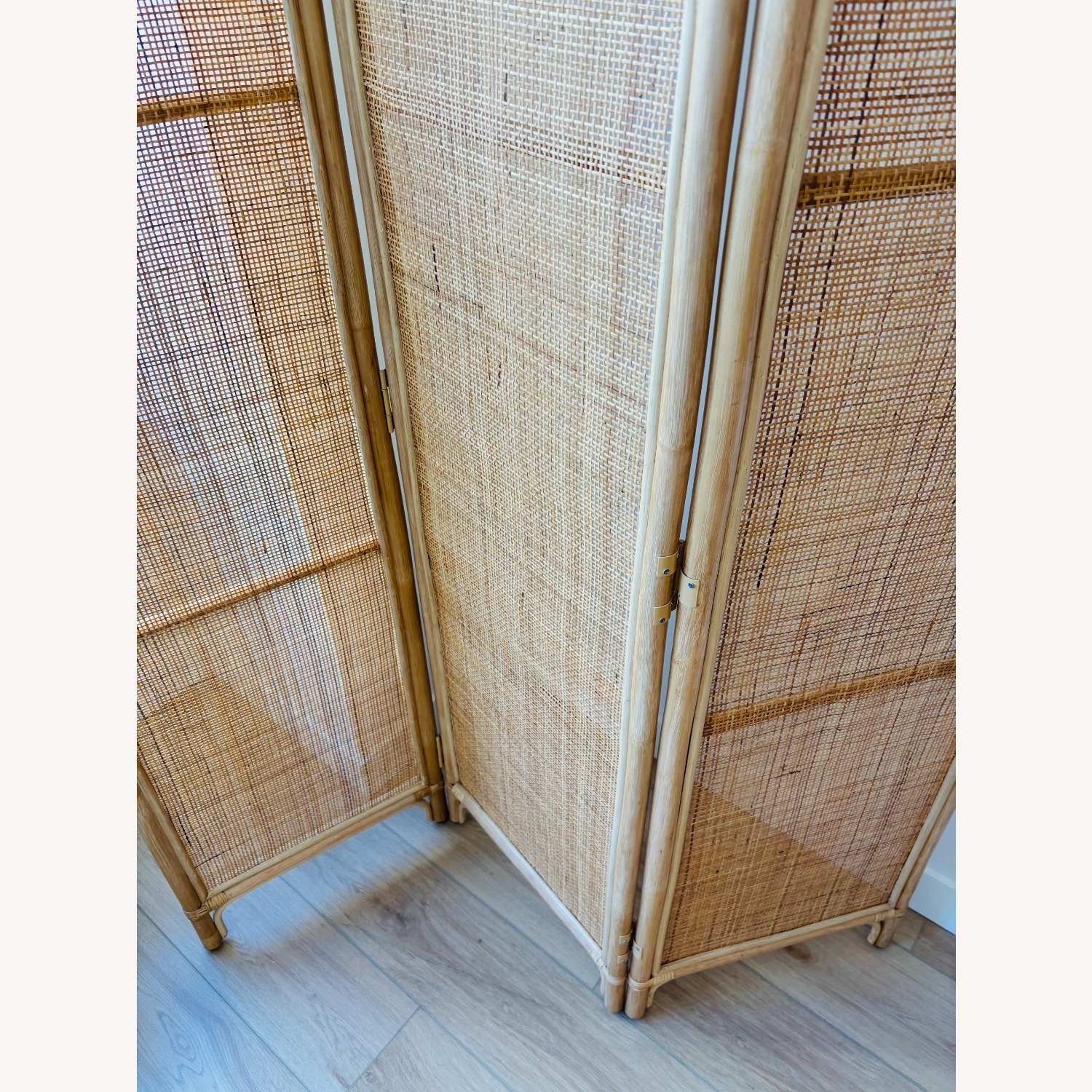 West Elm Zeze Natural Rattan Room Divider - image-2