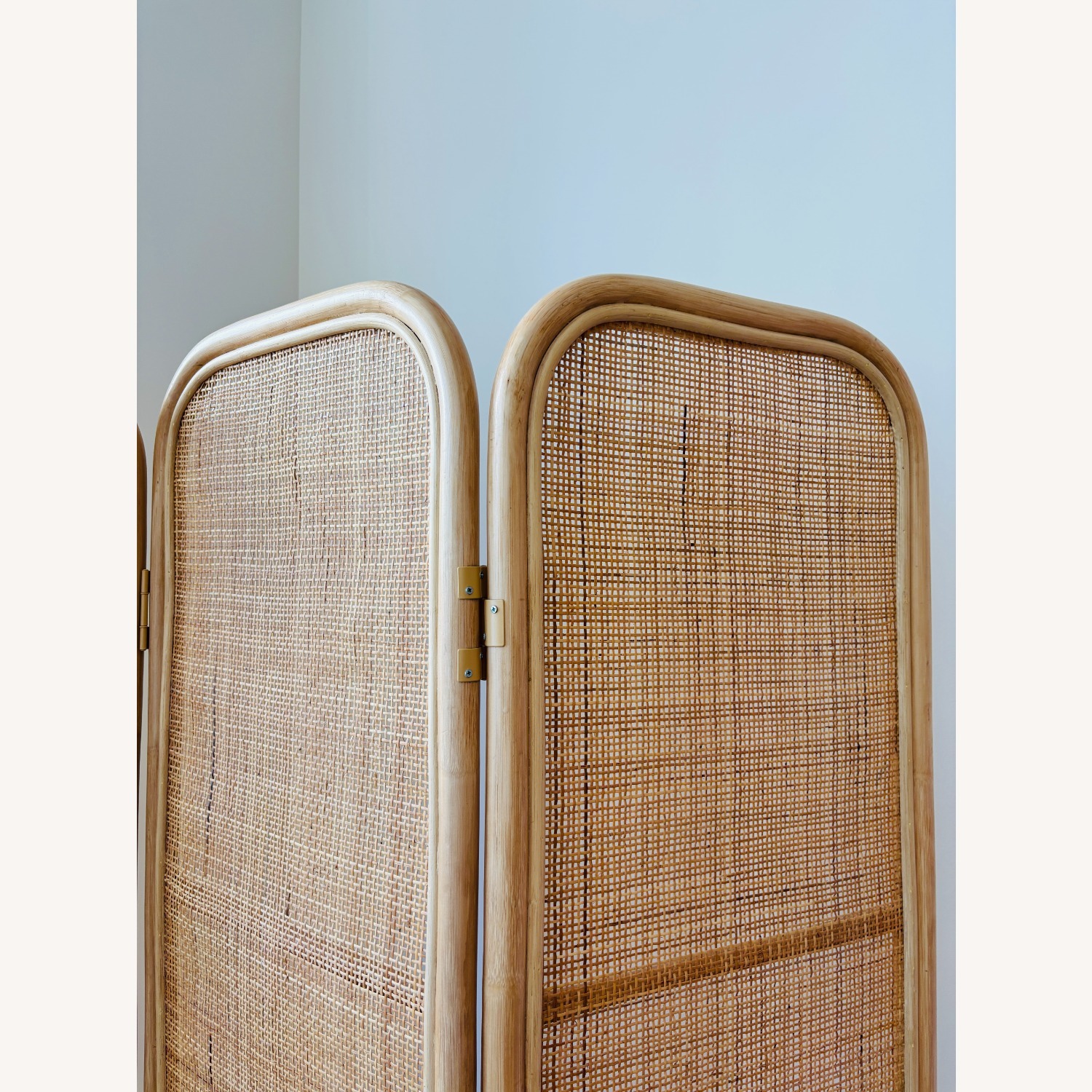 West Elm Zeze Natural Rattan Room Divider - image-3