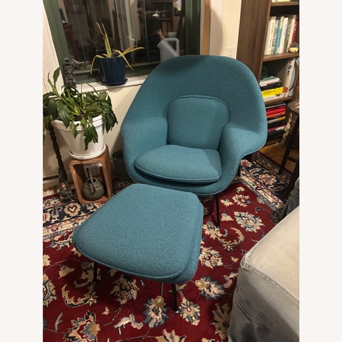 Used Knoll Medium Sized Womb Chair and Ottoman for sale on AptDeco