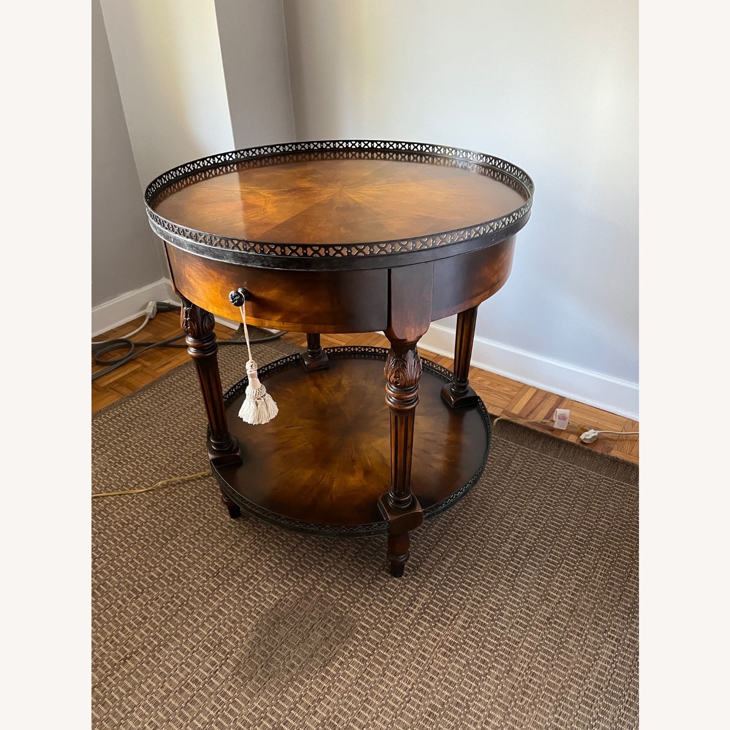 Round Wood Side Table  - image-2