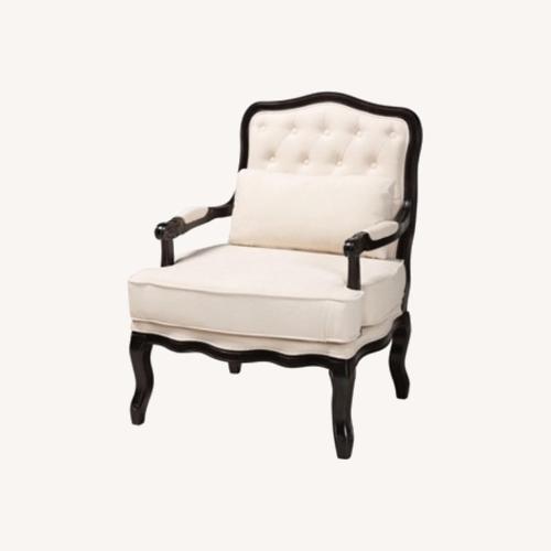 Used Baxton Studio Light Gray Fabric Accent Chair for sale on AptDeco