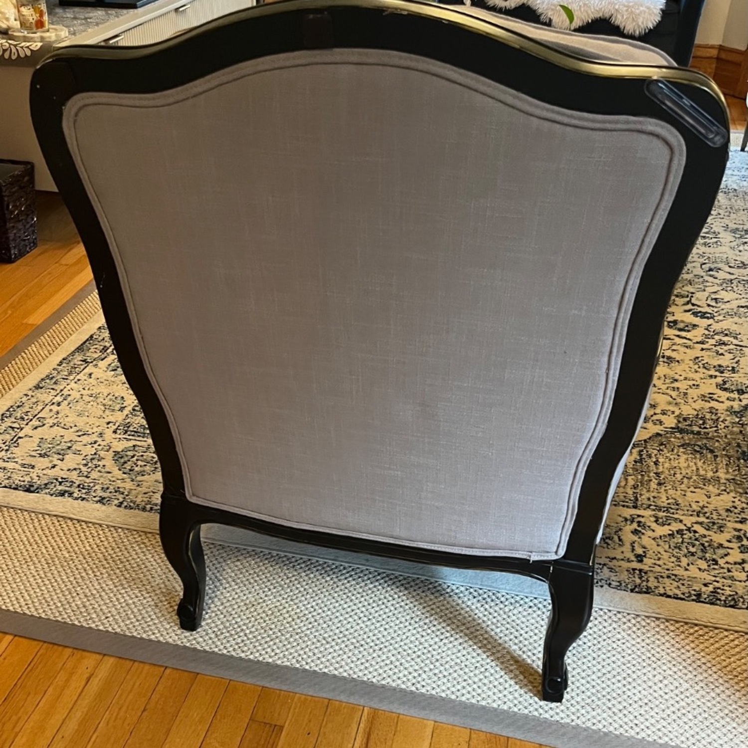 Baxton Studio Light Gray Fabric Accent Chair - image-4