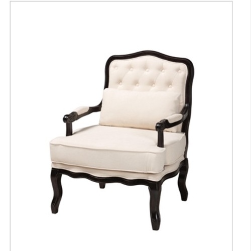 Used Baxton Studio Light Gray Fabric Accent Chair for sale on AptDeco