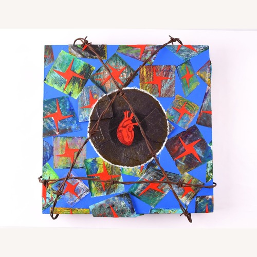 Used Abstract Heart Under Pressure Art for sale on AptDeco