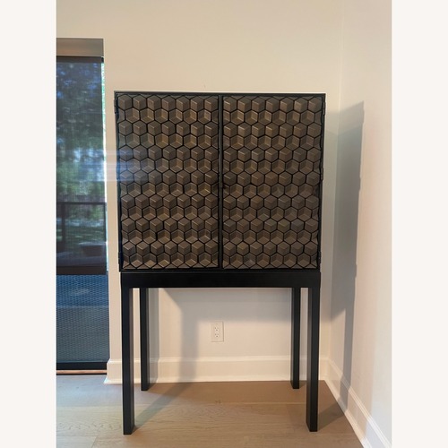 Used 1Stdibs Artisan Bar Cabinet w Ceramic Clad Doors for sale on AptDeco
