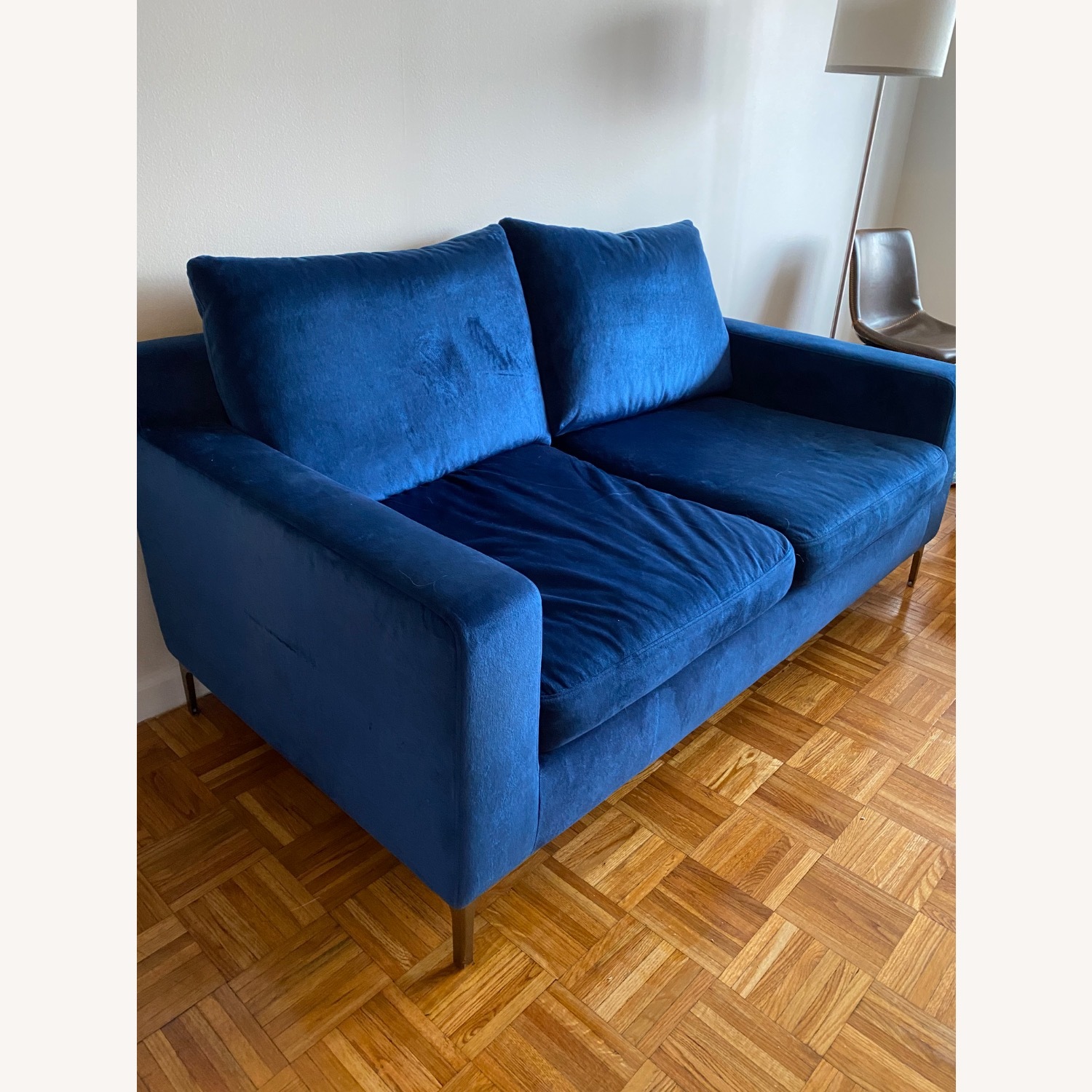 Interior Define Sloan Blue Velvet 2 Seater Sofa - image-2