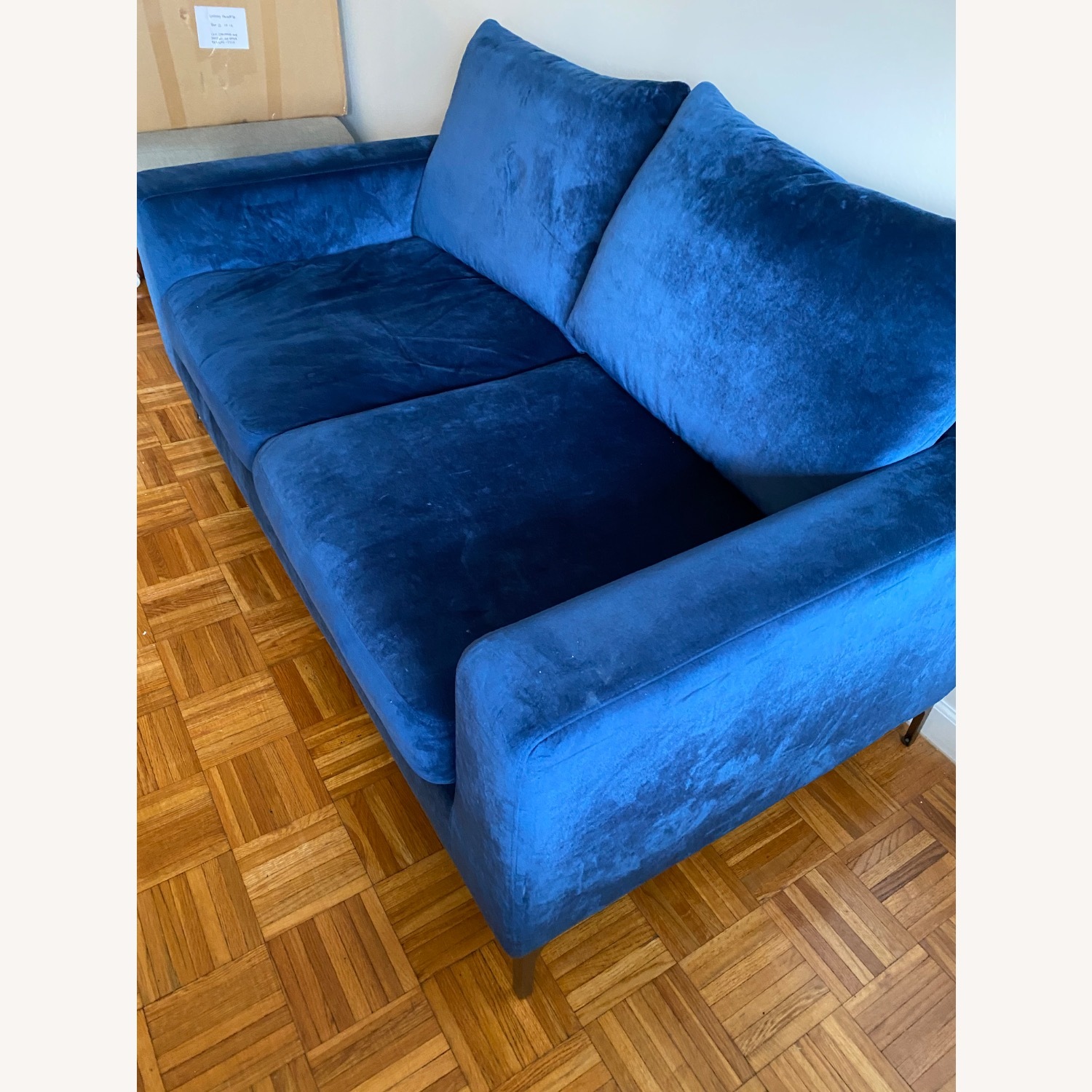 Interior Define Sloan Blue Velvet 2 Seater Sofa - image-3