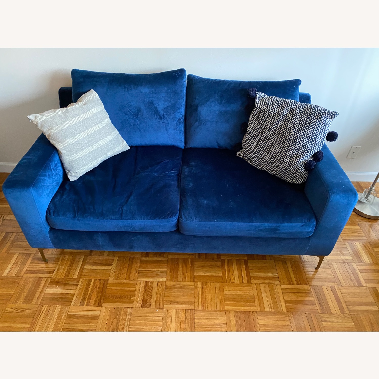 Interior Define Sloan Blue Velvet 2 Seater Sofa - image-5