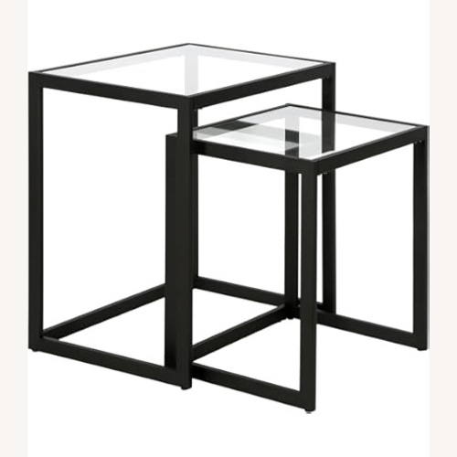 Used Pier 1 Imports Dark Gray Metal Side Table for sale on AptDeco