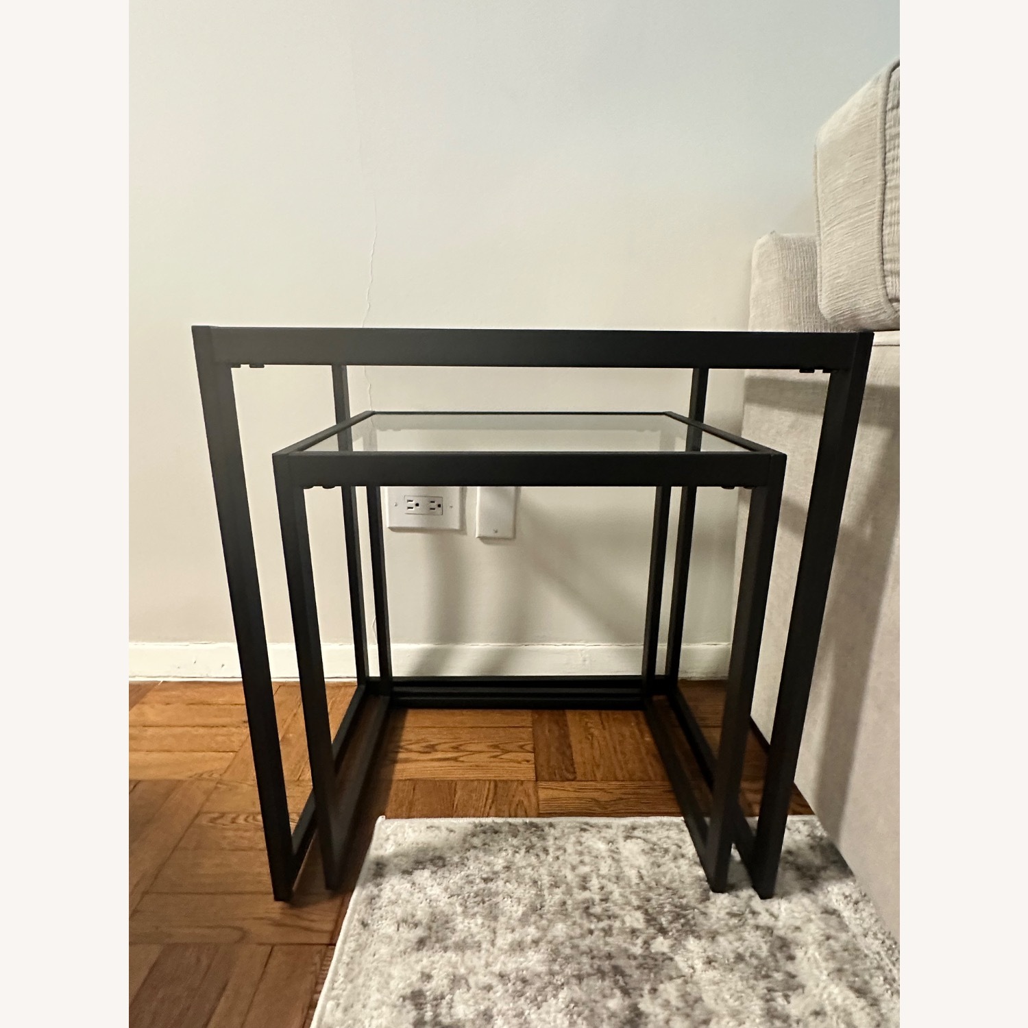 Pier 1 Imports Dark Gray Metal Side Table - image-3