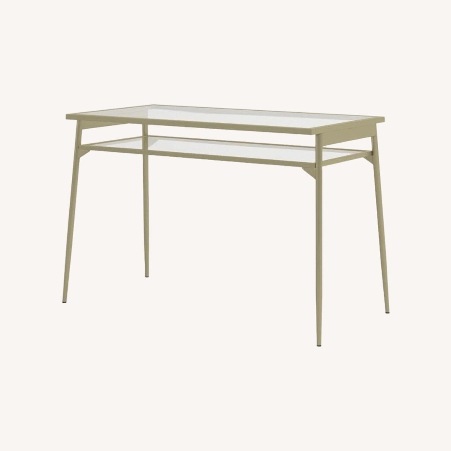Wayfair Gold Glass Desk - image-0