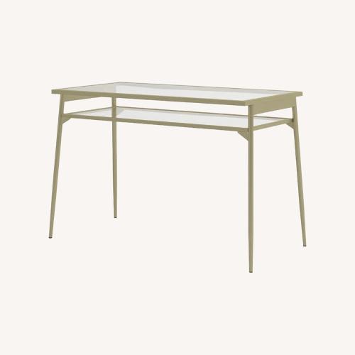 Used Wayfair Gold Glass Desk for sale on AptDeco