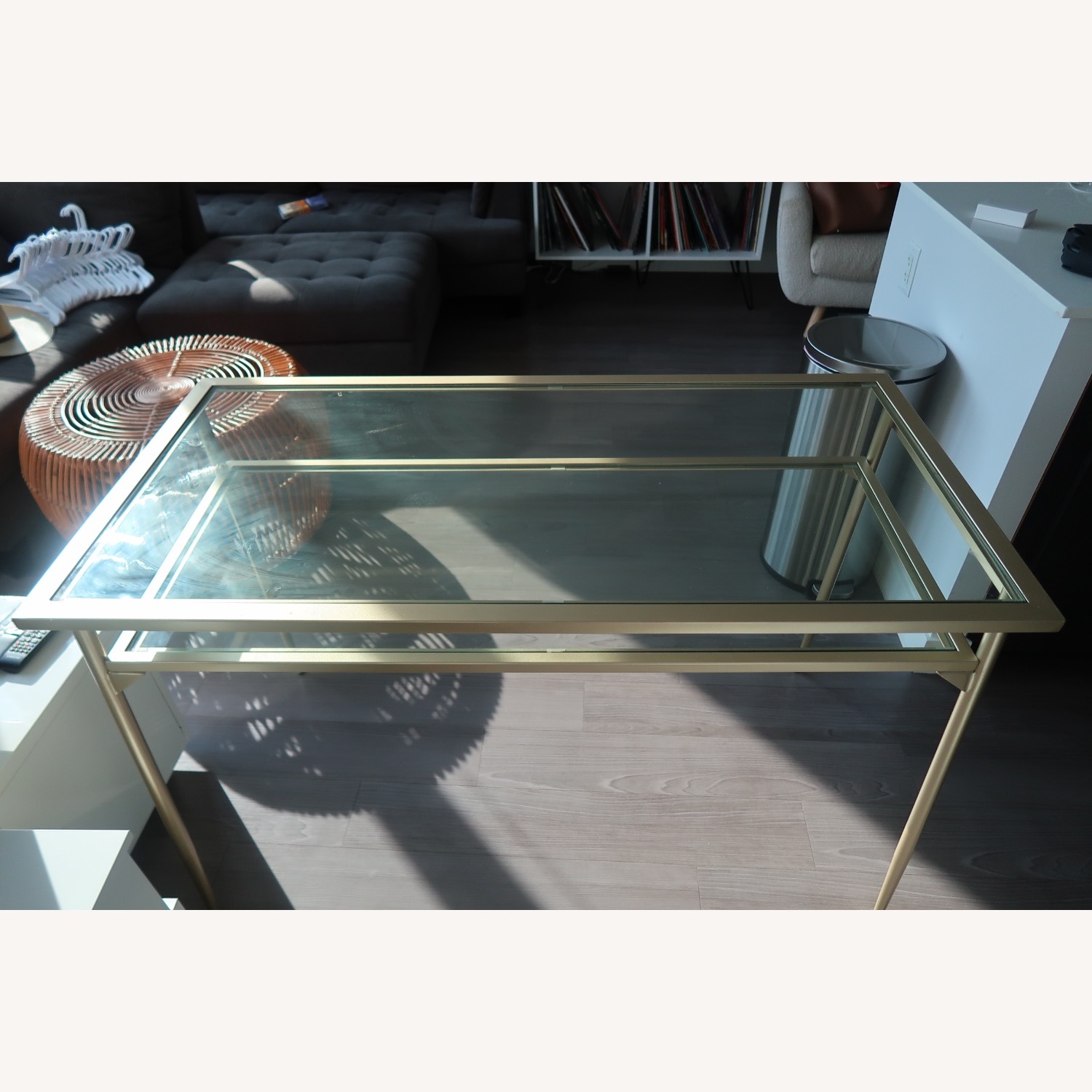 Wayfair Gold Glass Desk - image-5