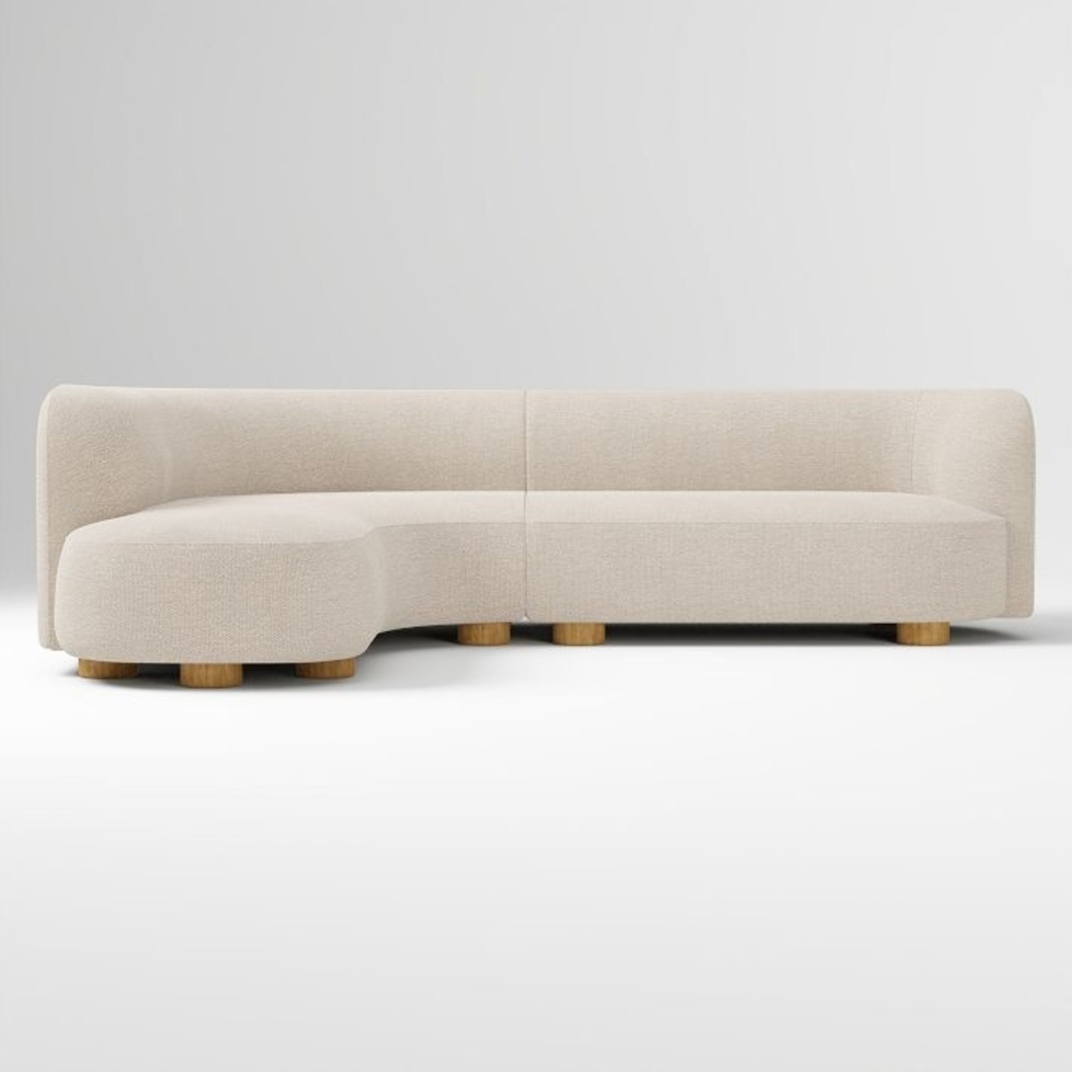 West Elm Laurent Light Gray 2 Piece Sectional - image-4