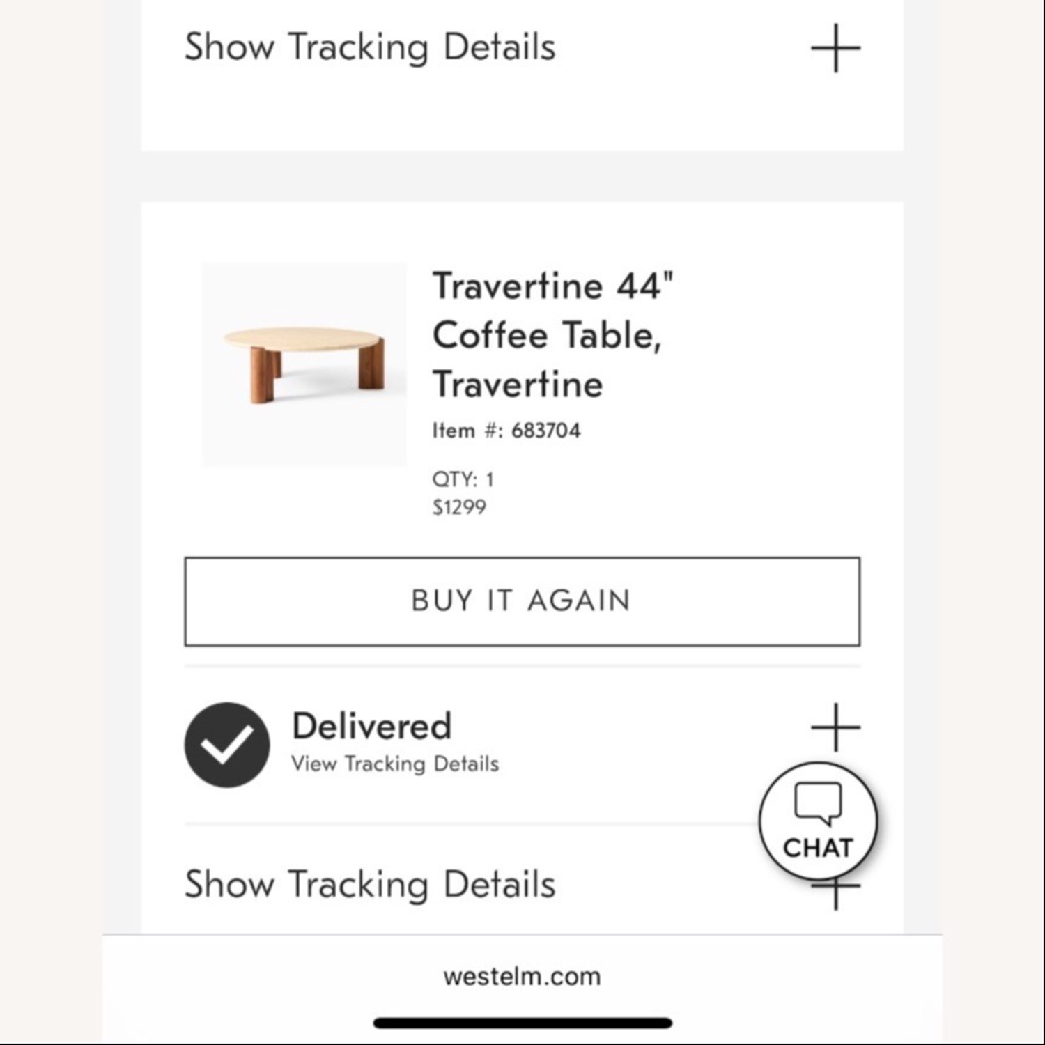 West Elm Travertine Stone Coffee Table - image-2