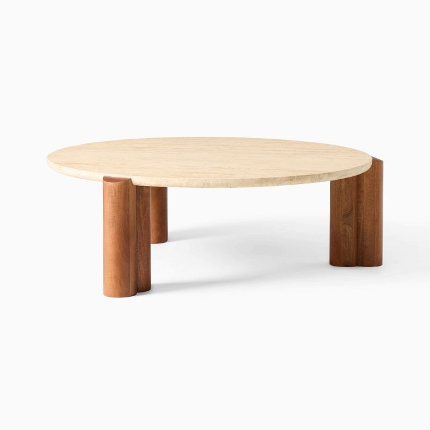 West Elm Travertine Stone Coffee Table - image-4