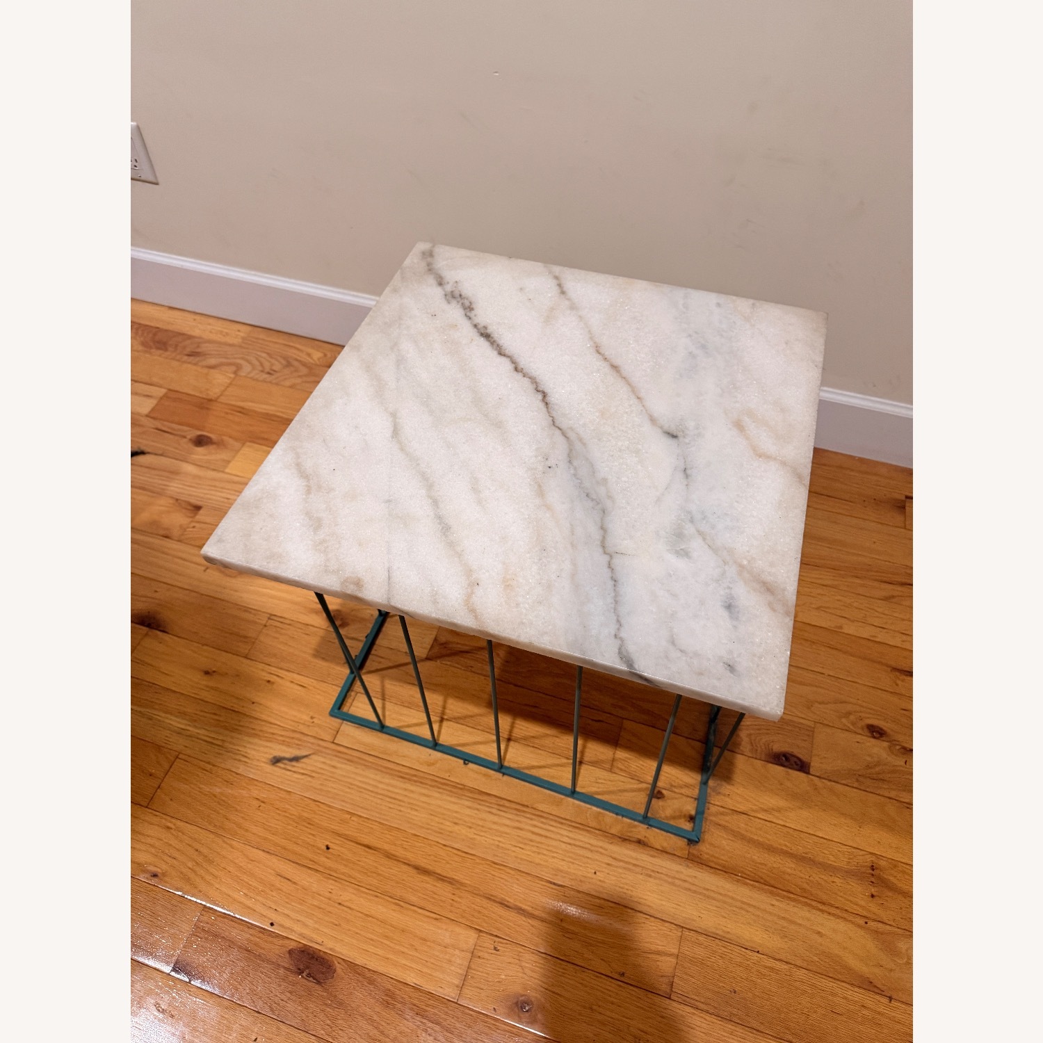 White Marble Side Table - image-3