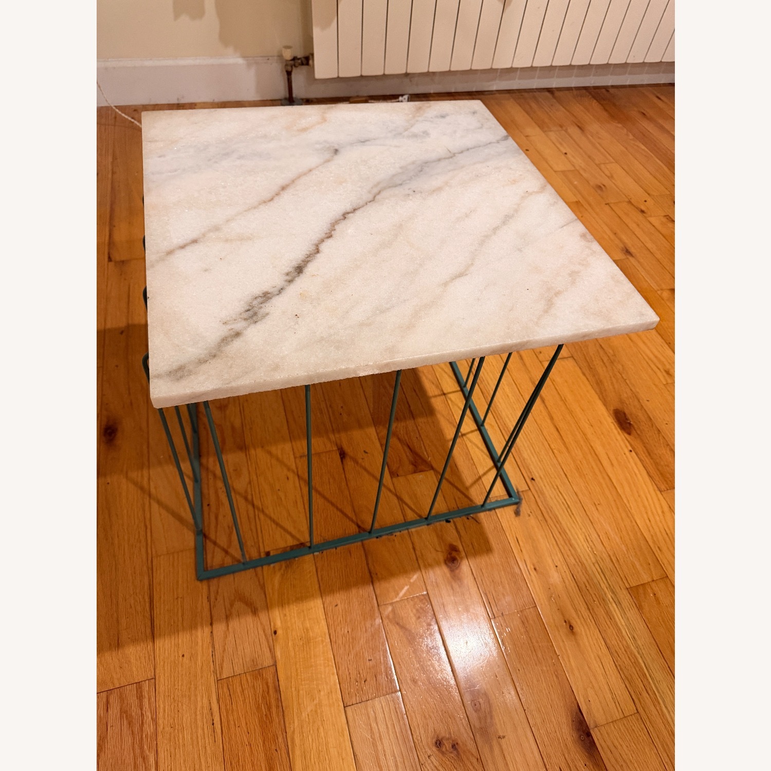 White Marble Side Table - image-1