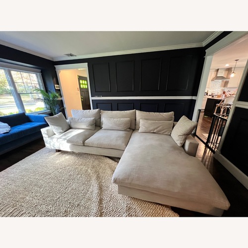 Used West Elm Light Gray Fabric 2 Piece Sectional for sale on AptDeco