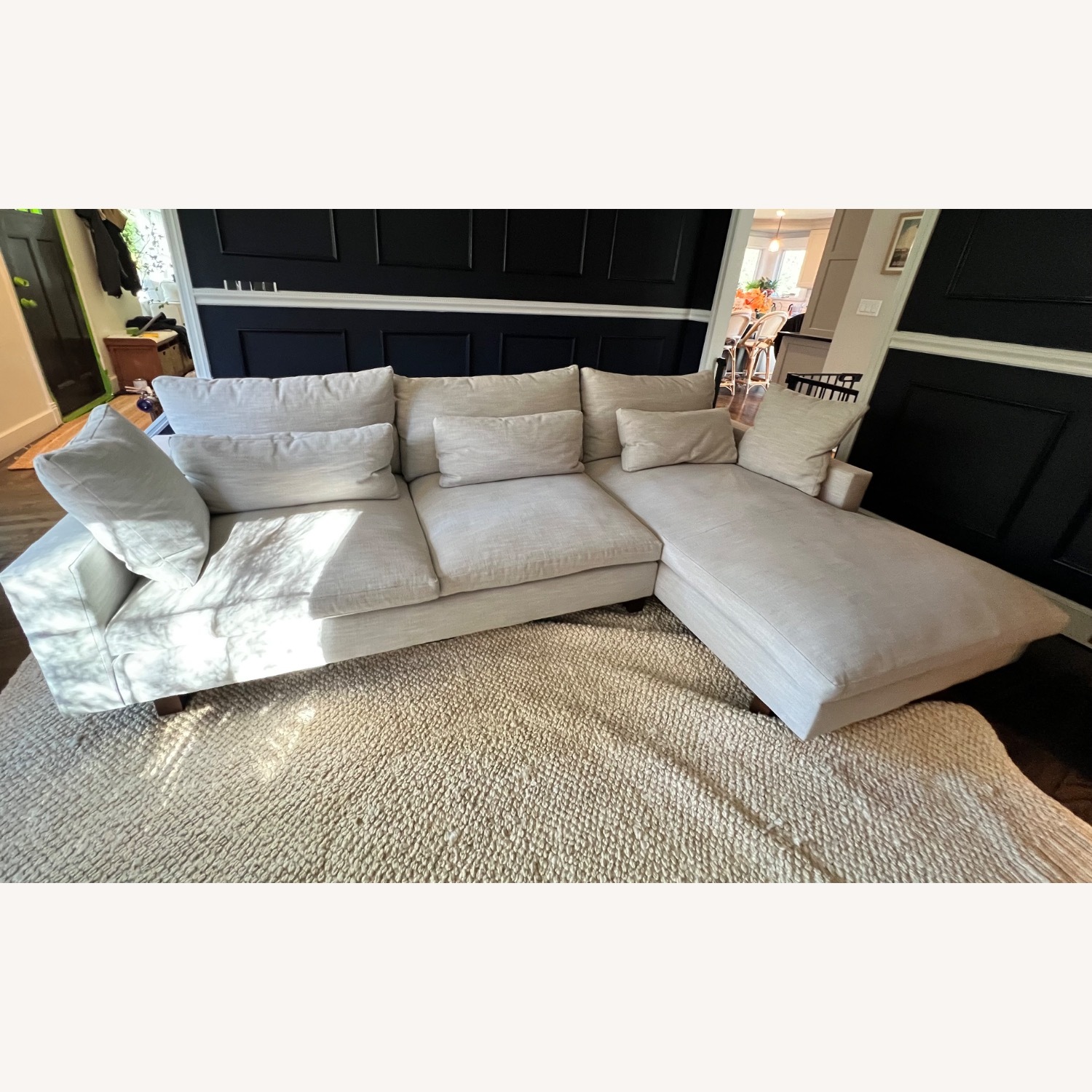 West Elm Light Gray Fabric 2 Piece Sectional - image-2