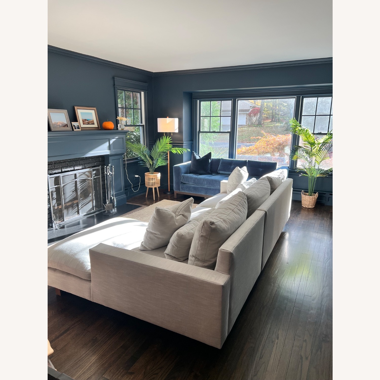 West Elm Light Gray Fabric 2 Piece Sectional - image-5