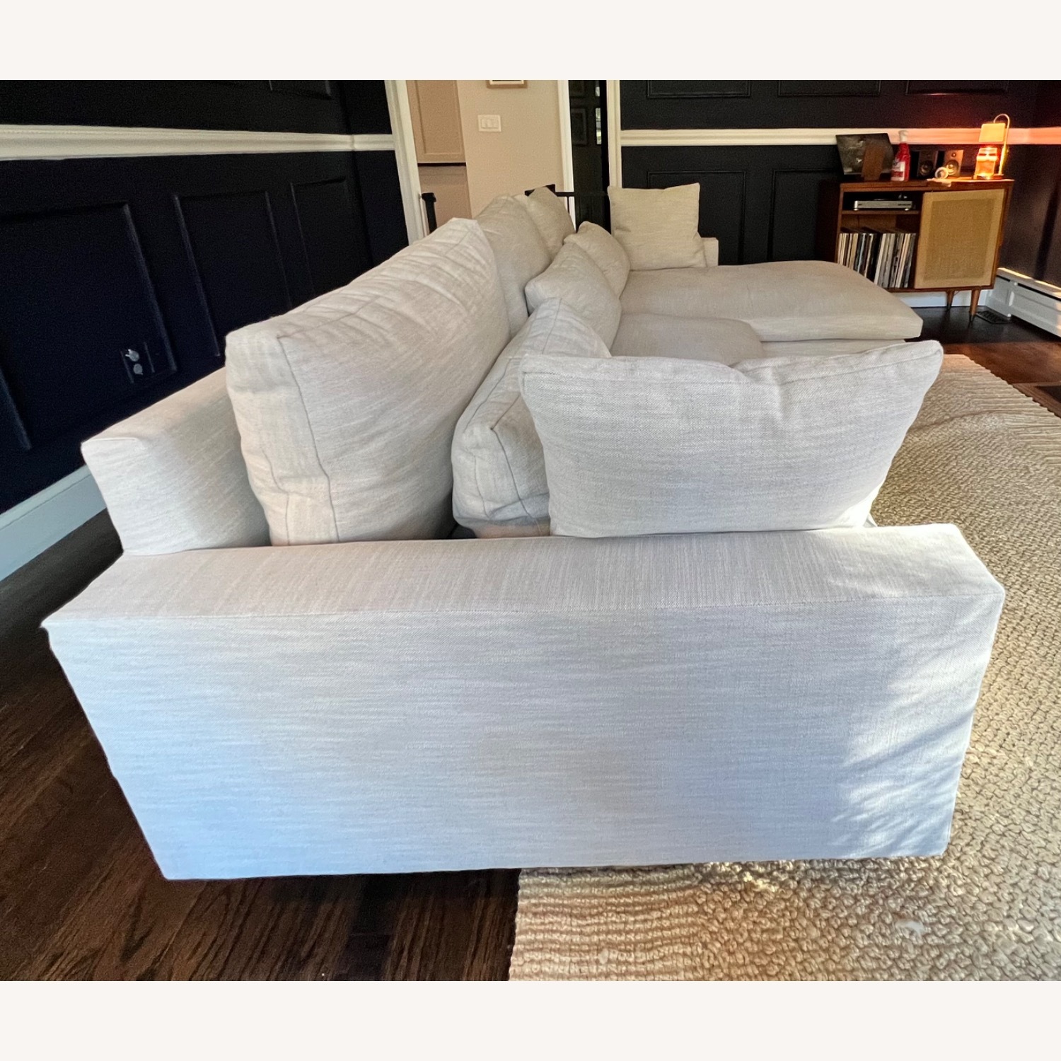 West Elm Light Gray Fabric 2 Piece Sectional - image-3