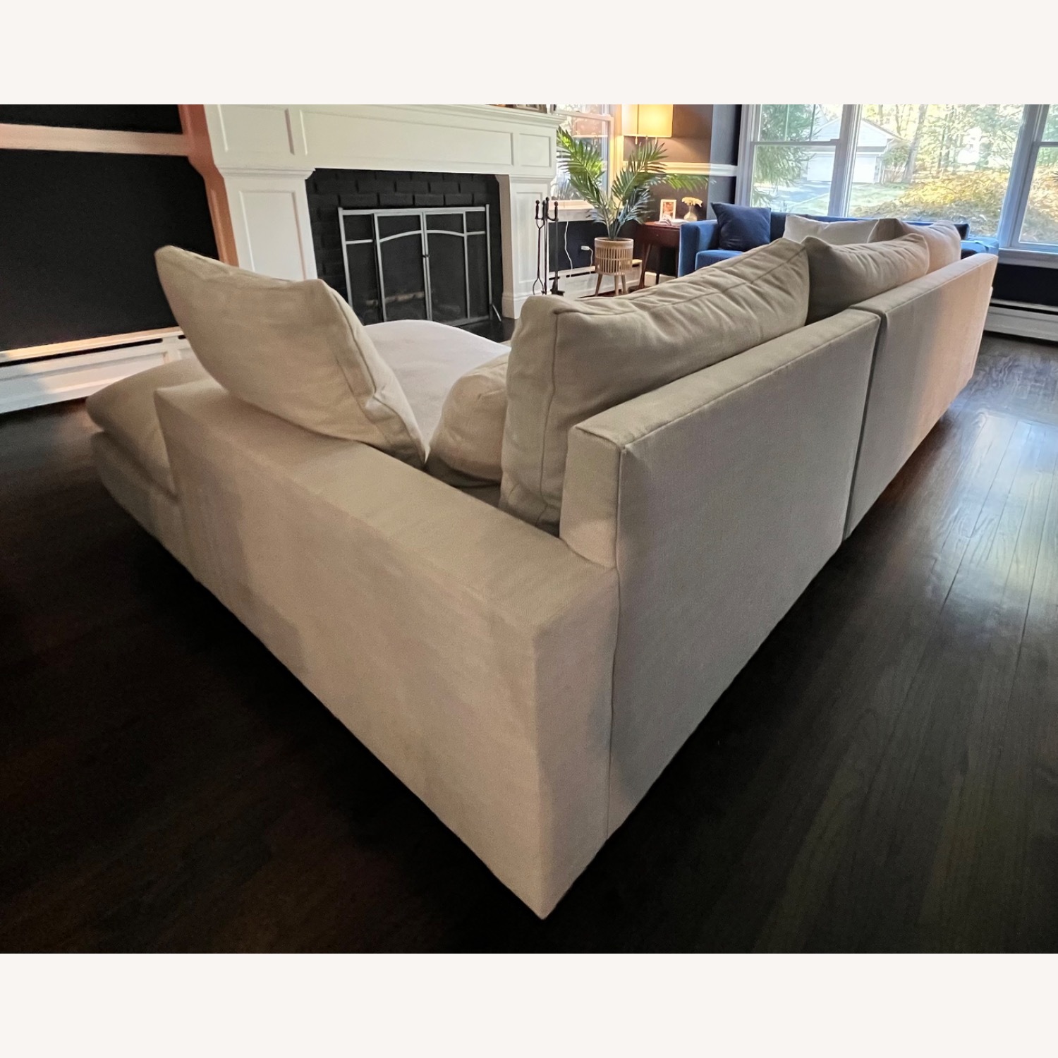 West Elm Light Gray Fabric 2 Piece Sectional - image-4