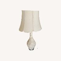 2 Glass End Tables with Lamps