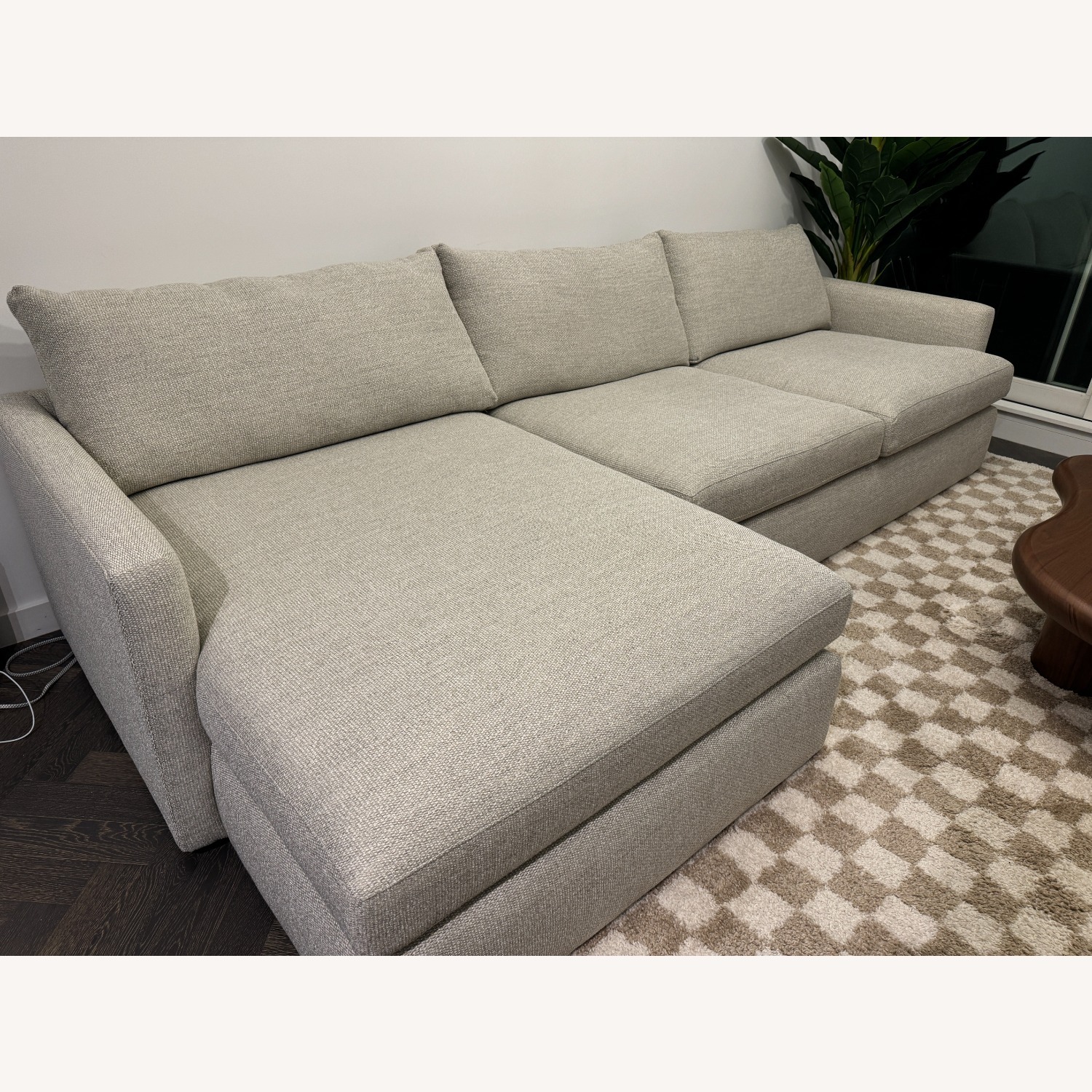 Crate & Barrel Lounge Deep 2-Piece Sectional with Chaise - image-2