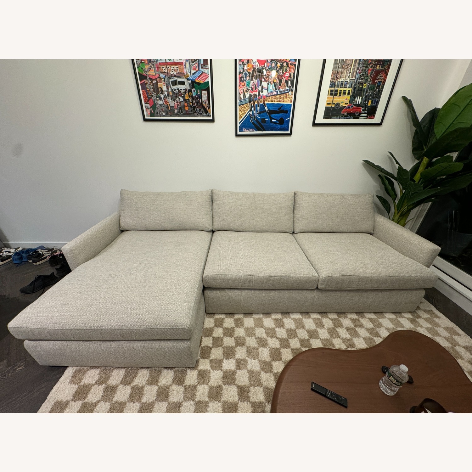 Crate & Barrel Lounge Deep 2-Piece Sectional with Chaise - image-1