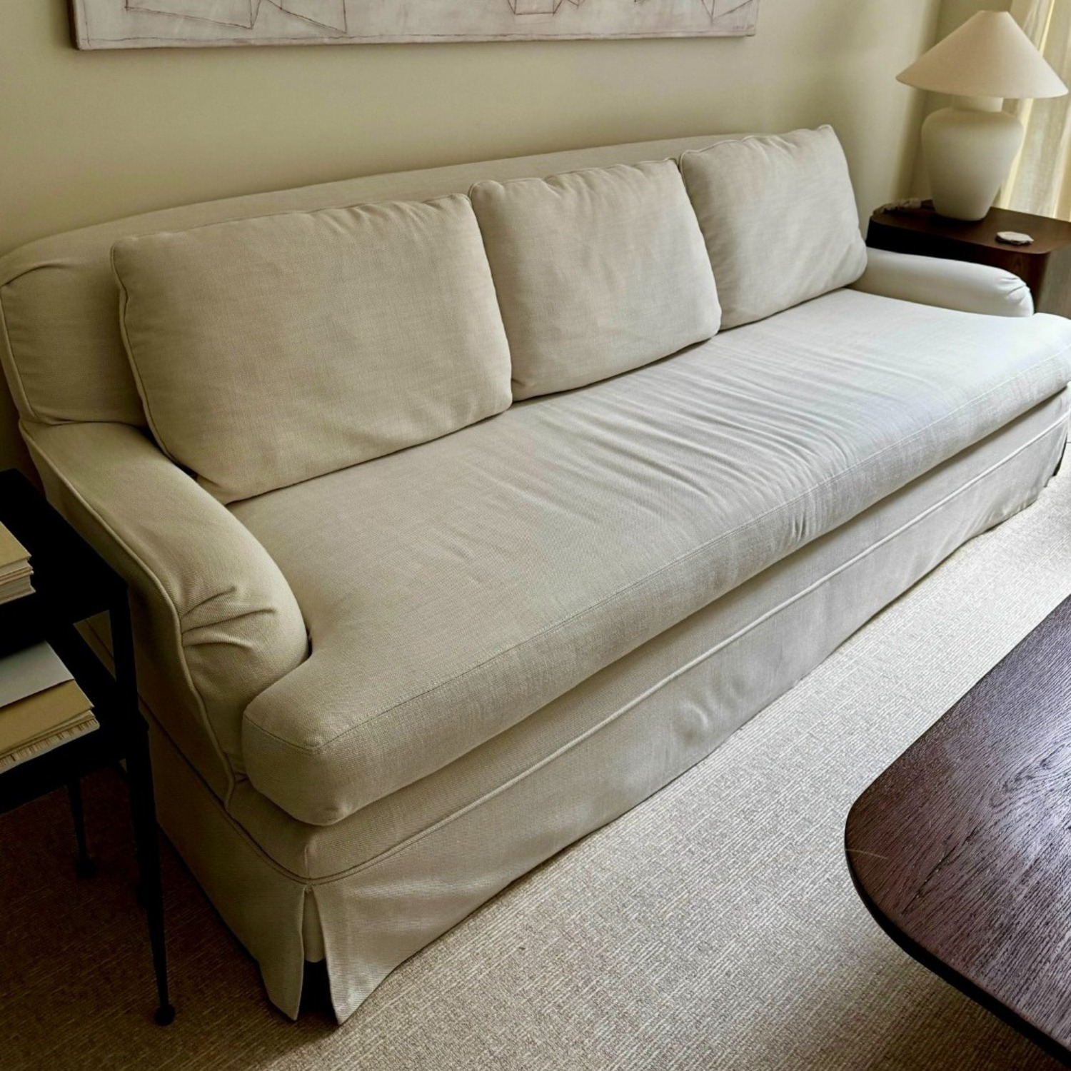 Restoration Hardware English Roll Arm Slipcovered Sofa - image-1