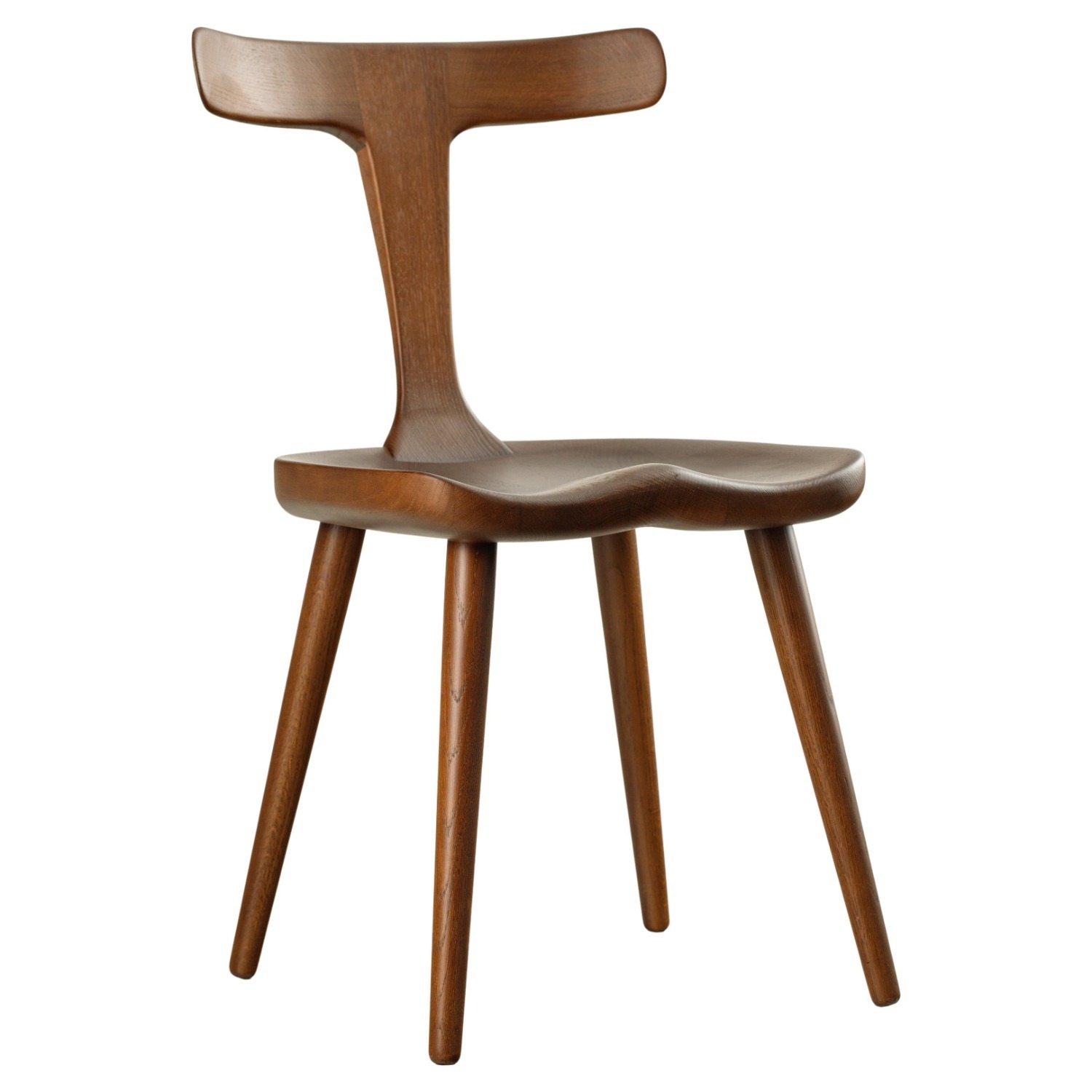 Anvil Dark Brown Wood Dining Chair - image-1
