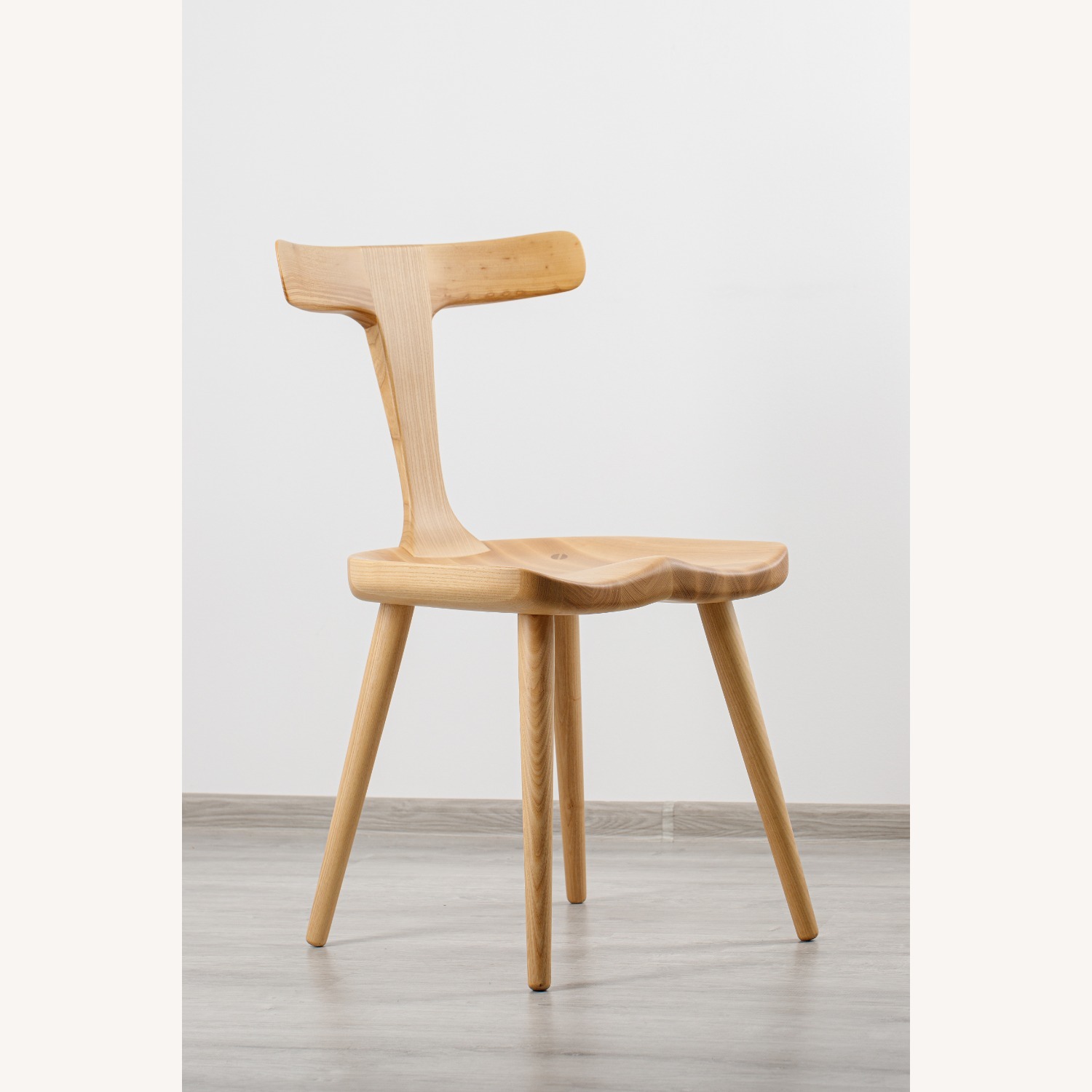 Natural Solid Wood Dining Chair - image-9