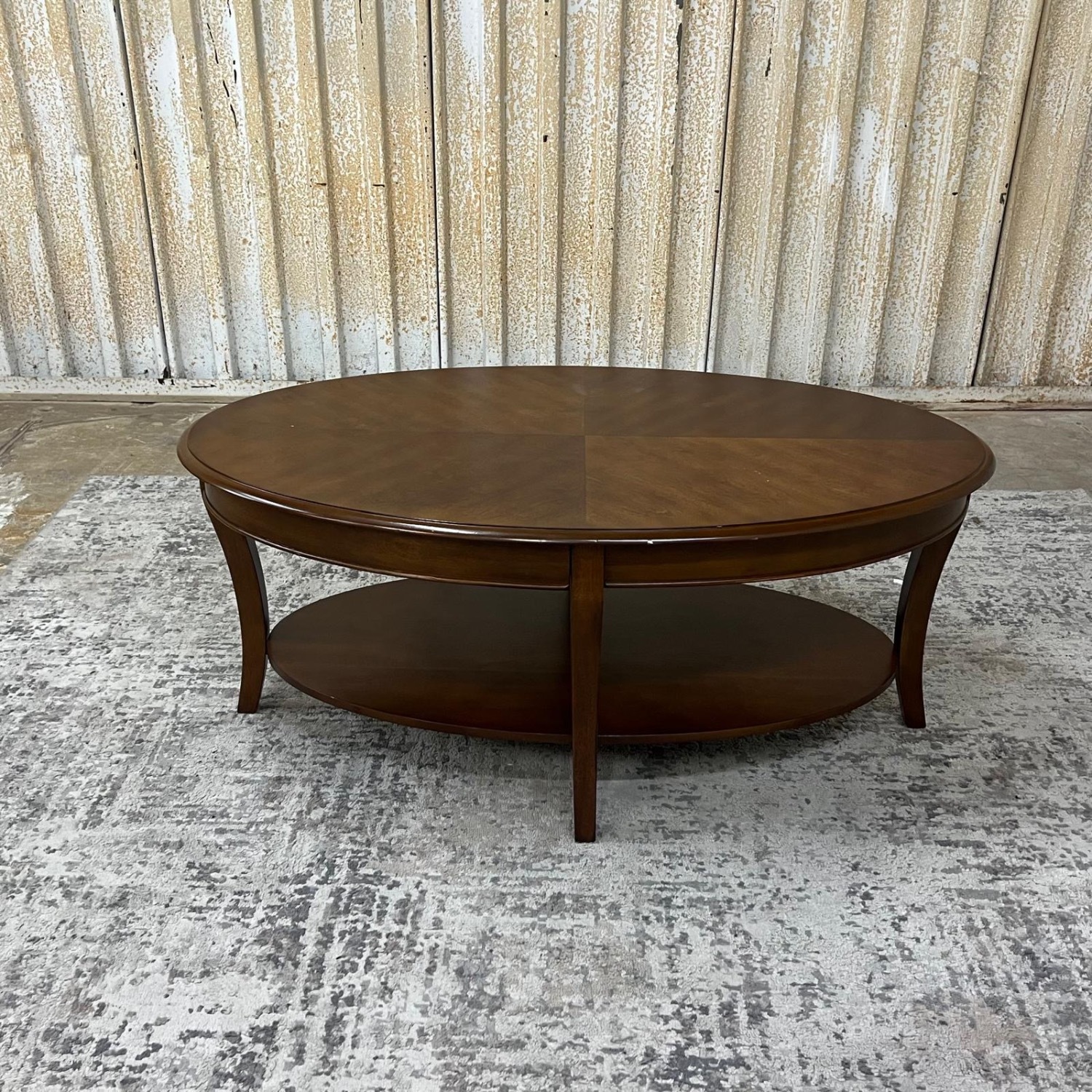 Vintage/Antique Dark Brown Wood Coffee Table - image-1