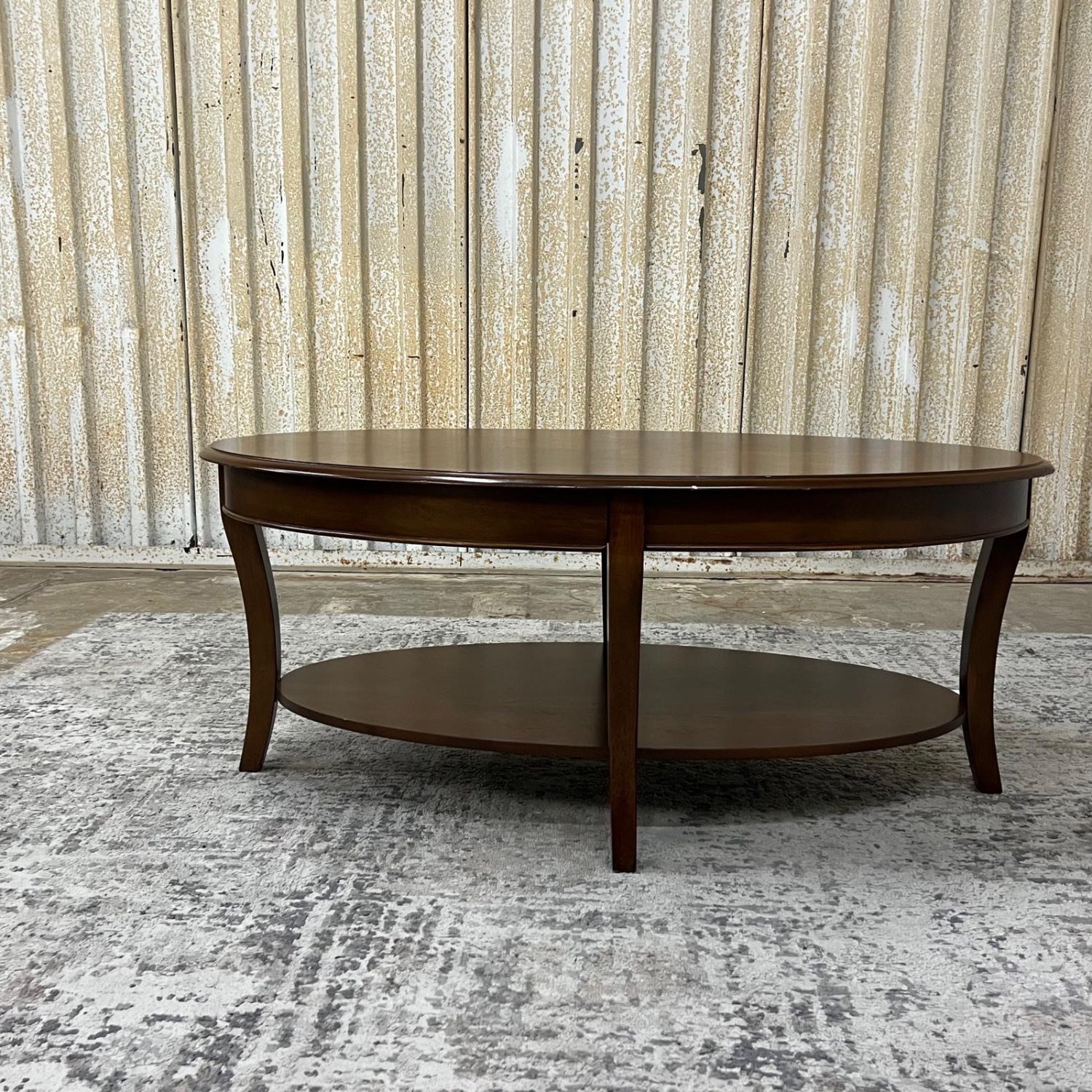Vintage/Antique Dark Brown Wood Coffee Table - image-3