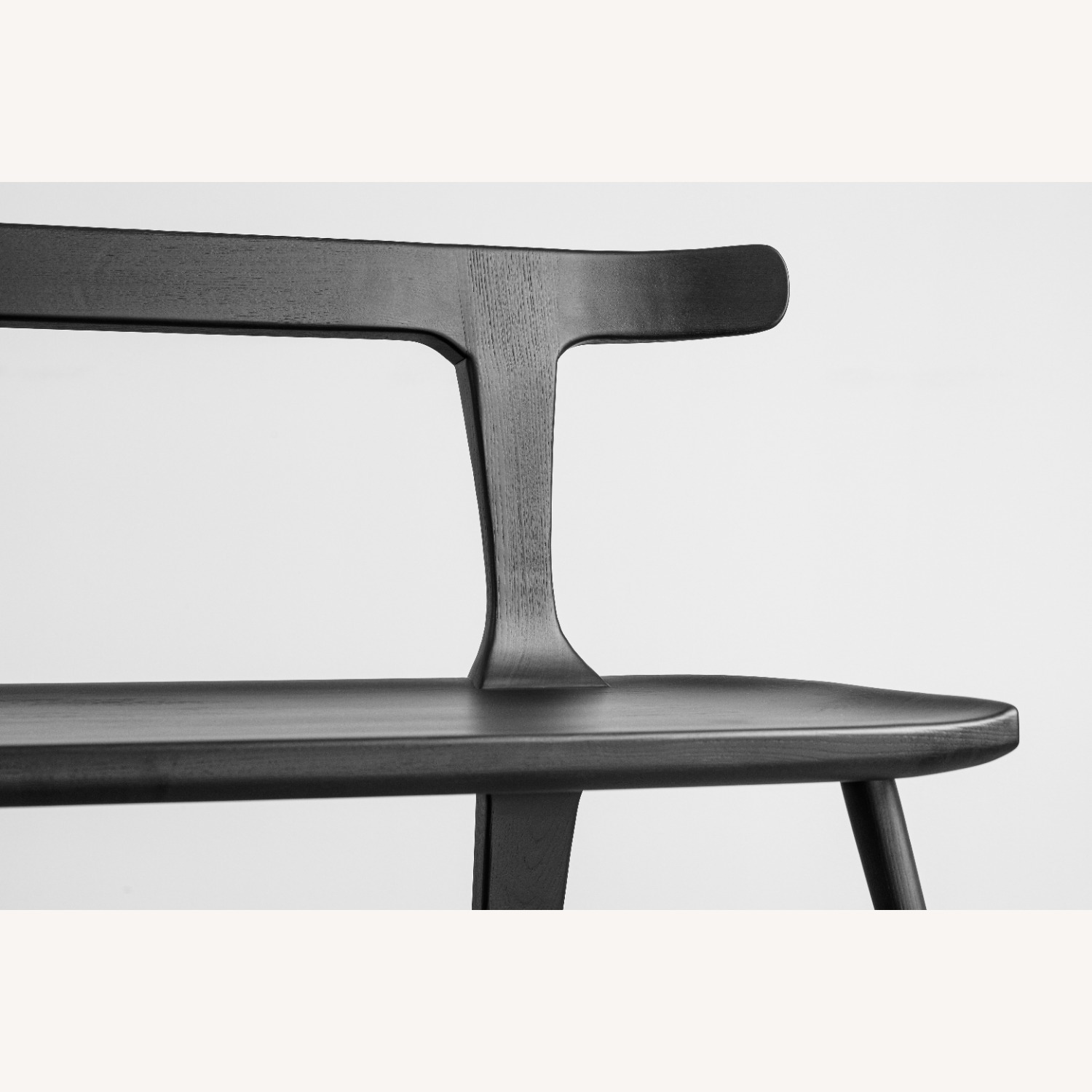 Black Solid Wood Entryway Bench - image-3