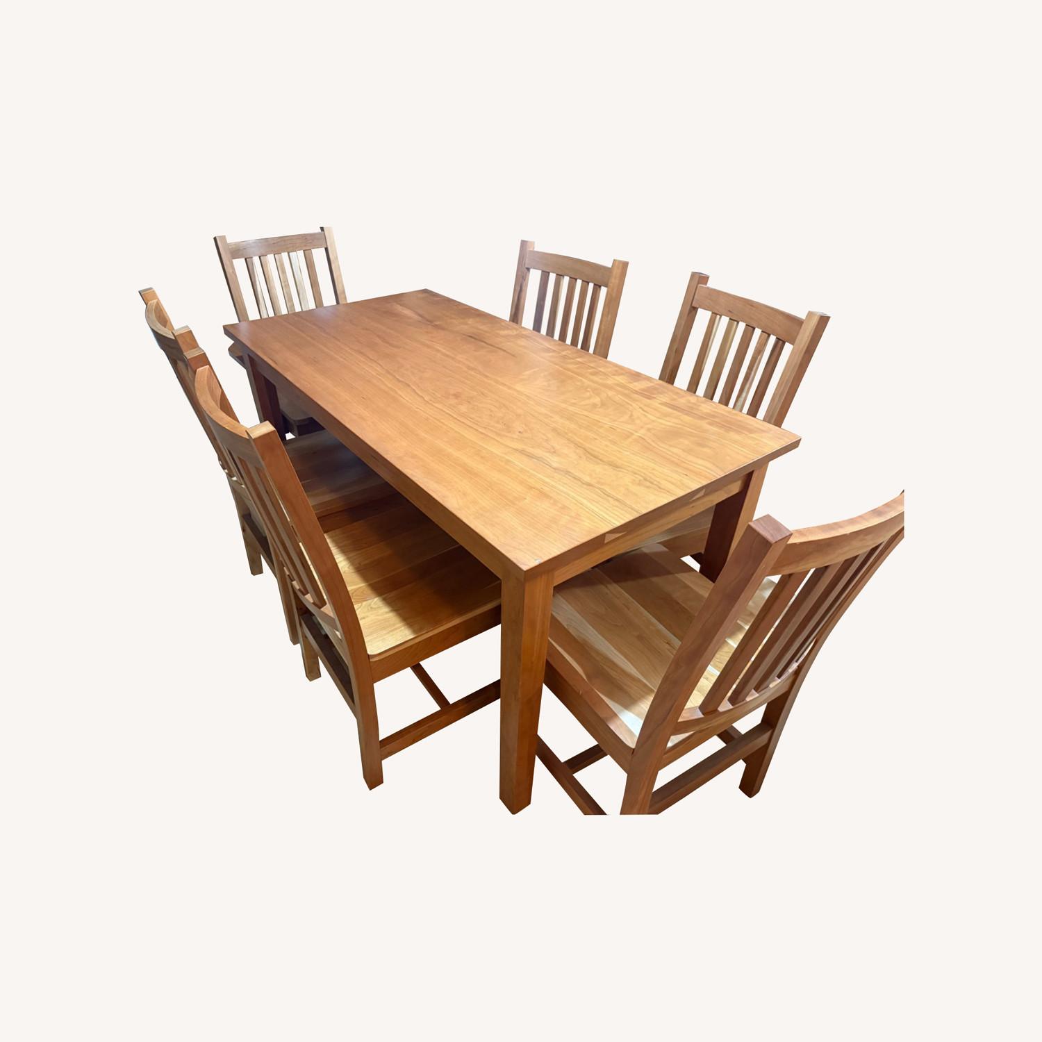 Solid Cherry Wood Table and Chairs - image-0