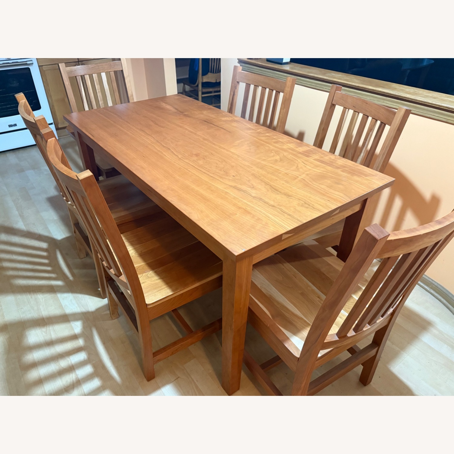 Solid Cherry Wood Table and Chairs - image-5