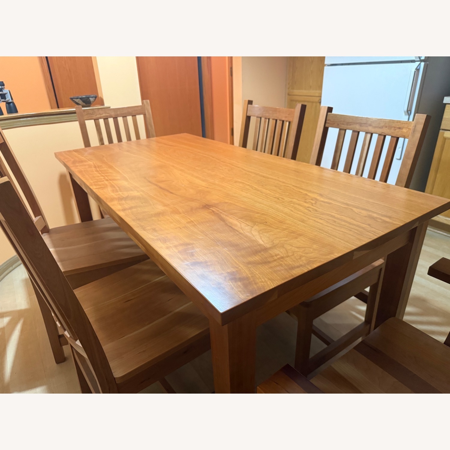 Solid Cherry Wood Table and Chairs - image-1