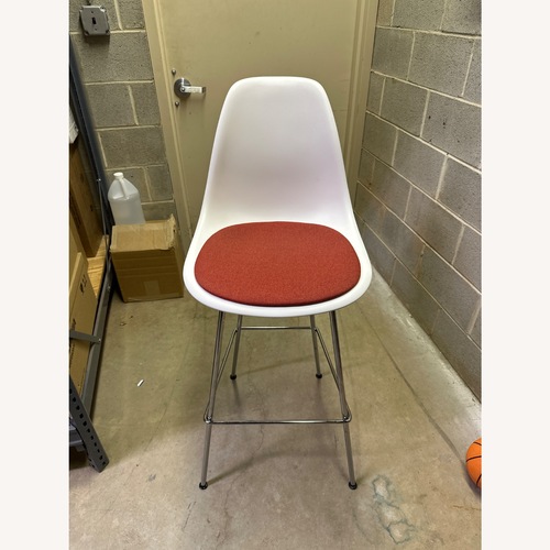 Used Eames Office White Fabric Stools for sale on AptDeco