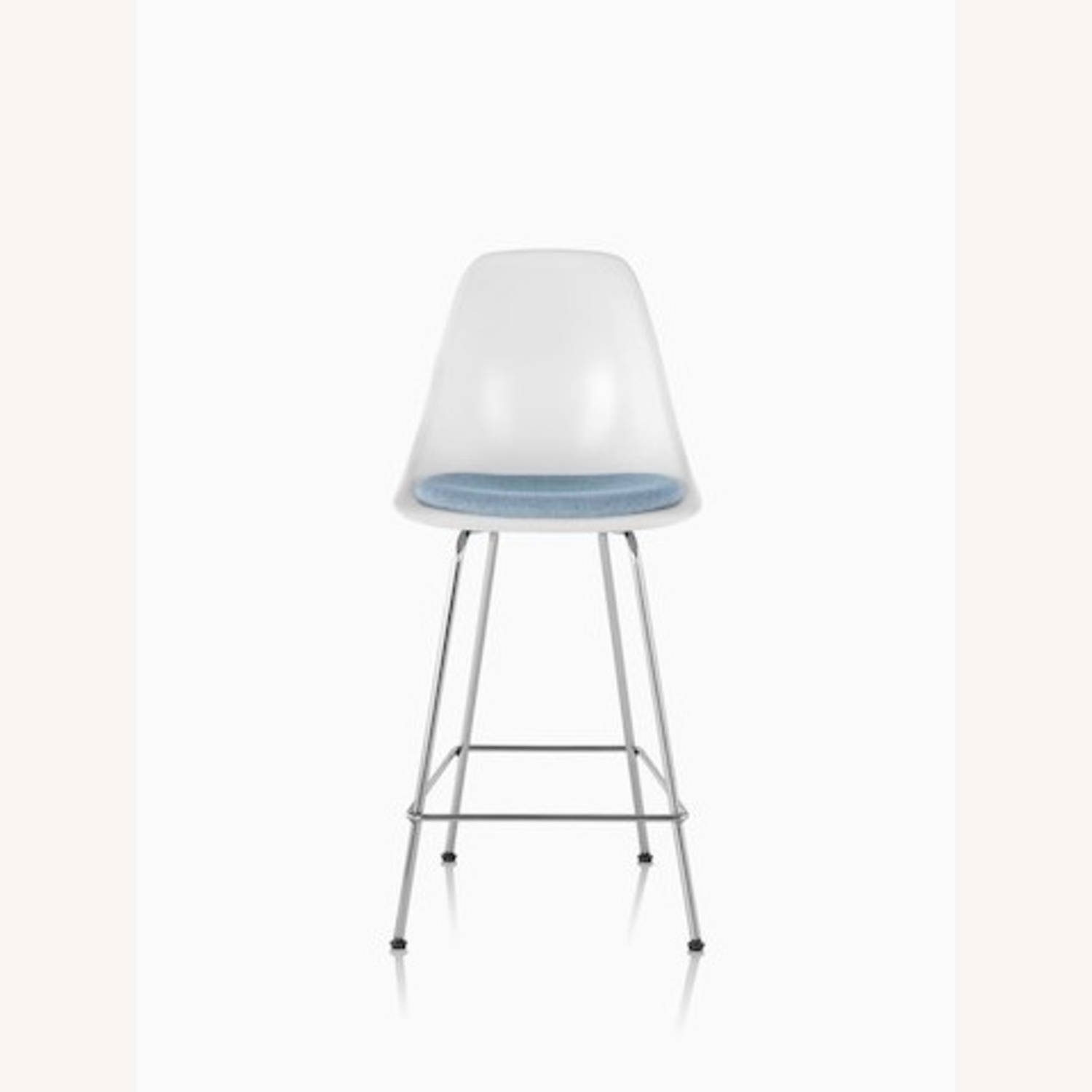 Eames Office White Fabric Stools - image-0