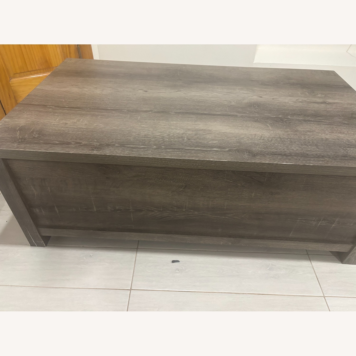 Ashley Furniture Light Gray Wood Chest - image-5