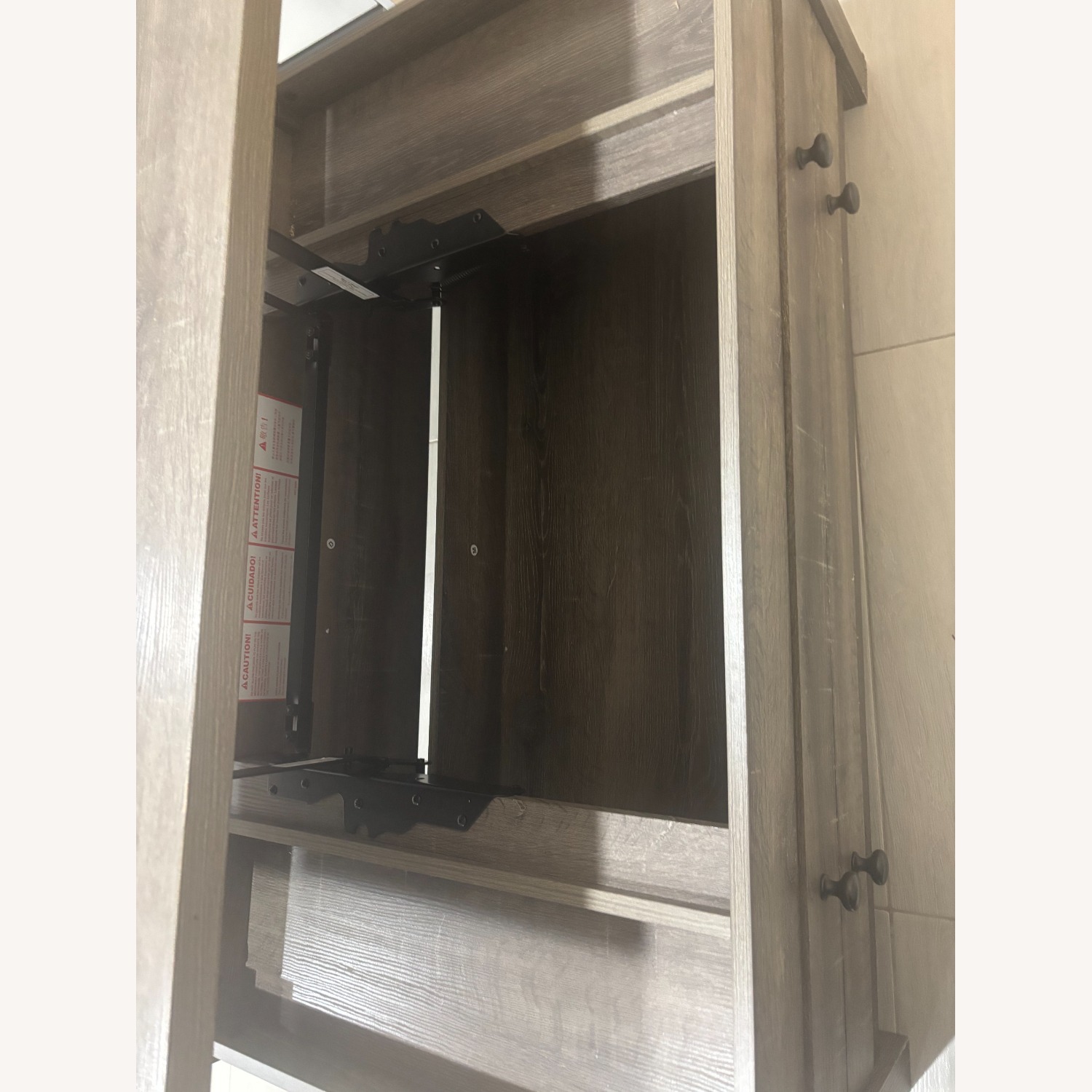 Ashley Furniture Light Gray Wood Chest - image-3