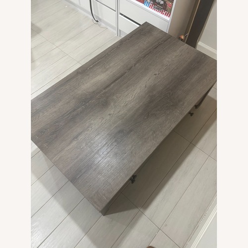 Used Ashley Furniture Light Gray Wood Chest for sale on AptDeco
