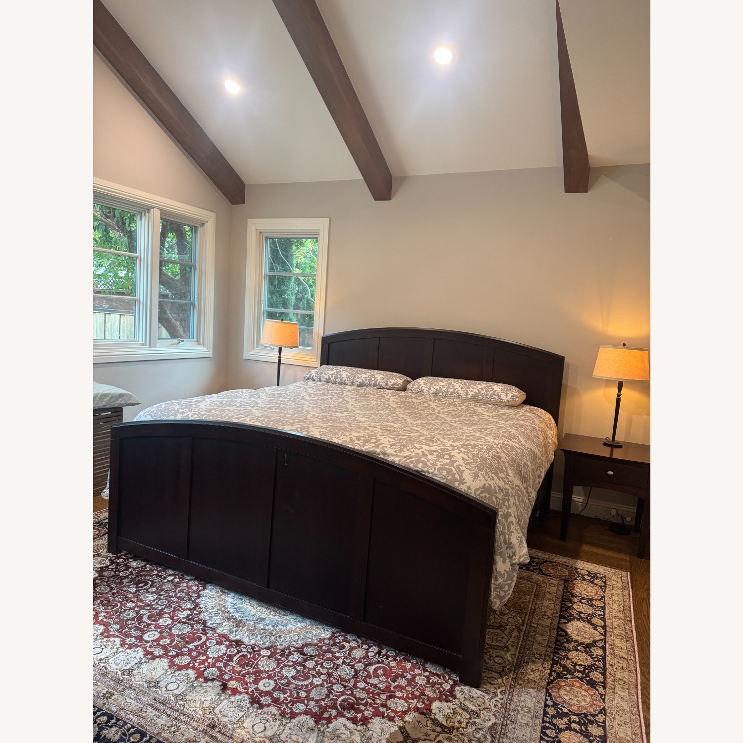 Baronet Dark Brown Wood King Bed - image-2